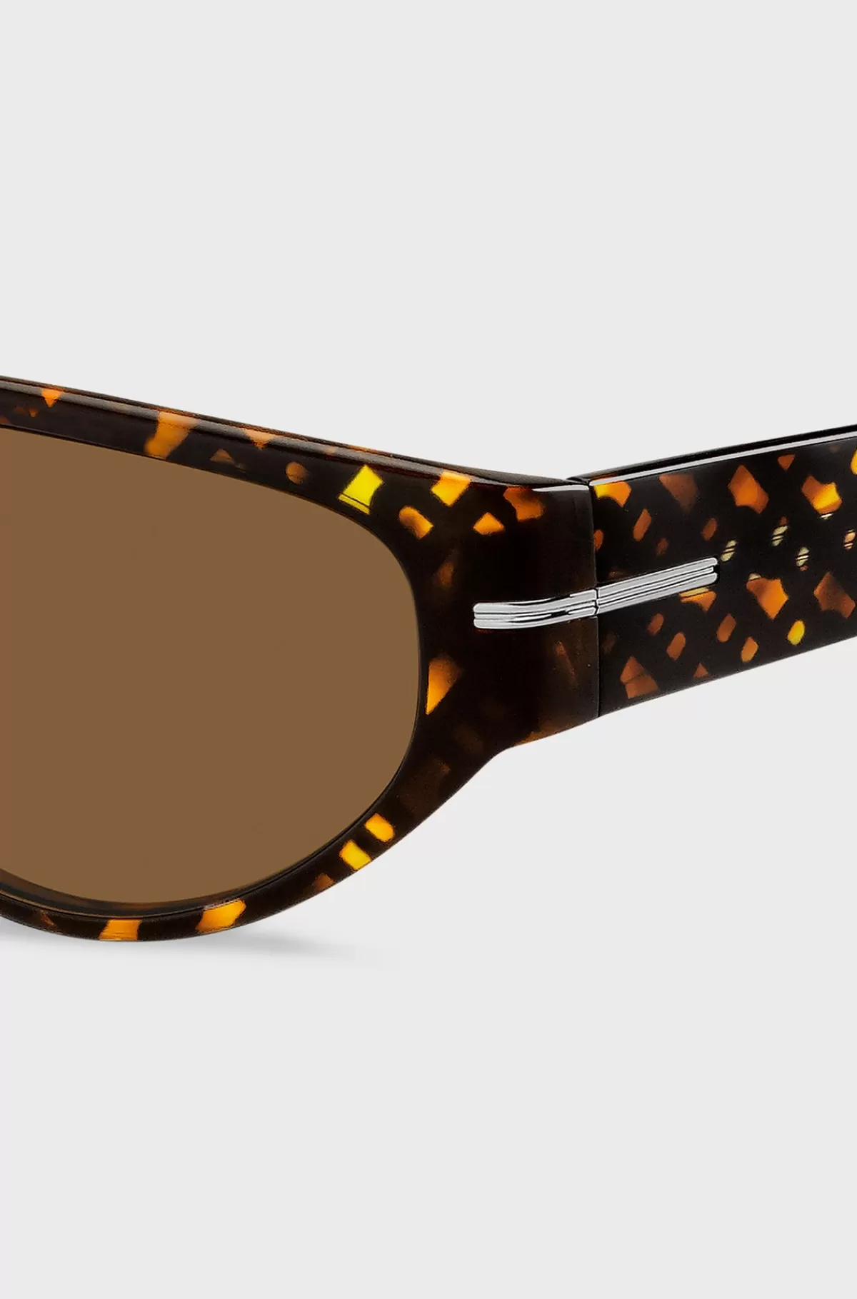 HUGO BOSS Acetat-solbriller Med Monogrammønster I Maskestil Mønstret Best Sale