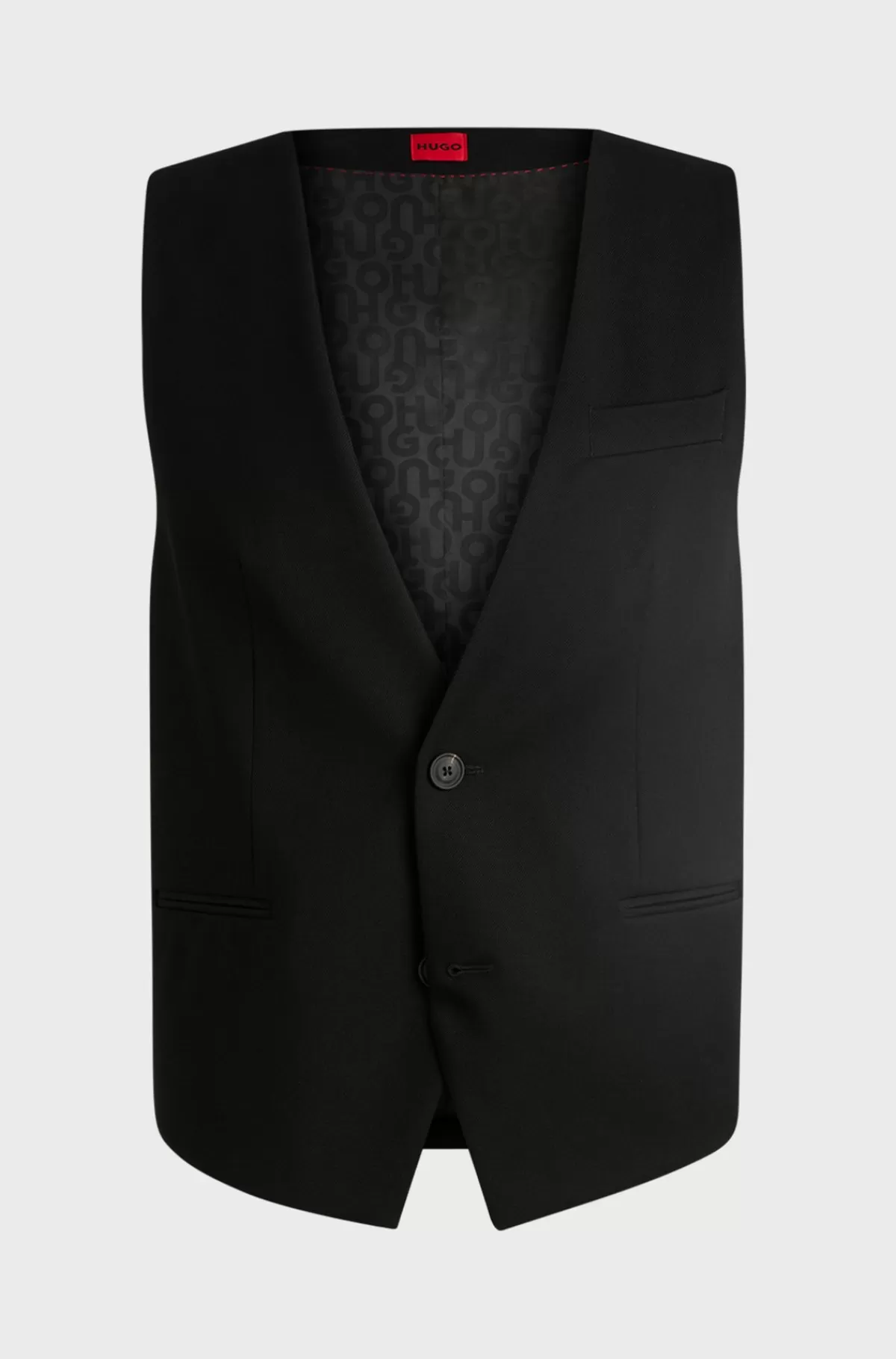 HUGO BOSS All-gender Vest Med Oversize Fit I Materiale Med Stræk Sort Cheap