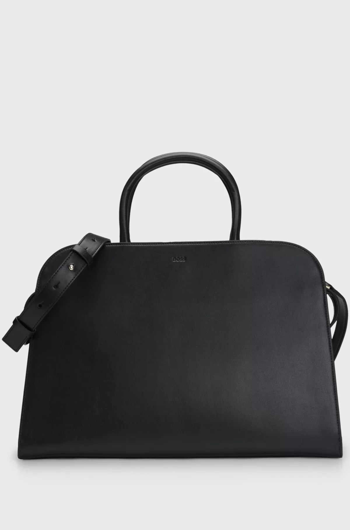 HUGO BOSS Ariell Tote Bag I Læder Med Udtagelig Pouch Sort New