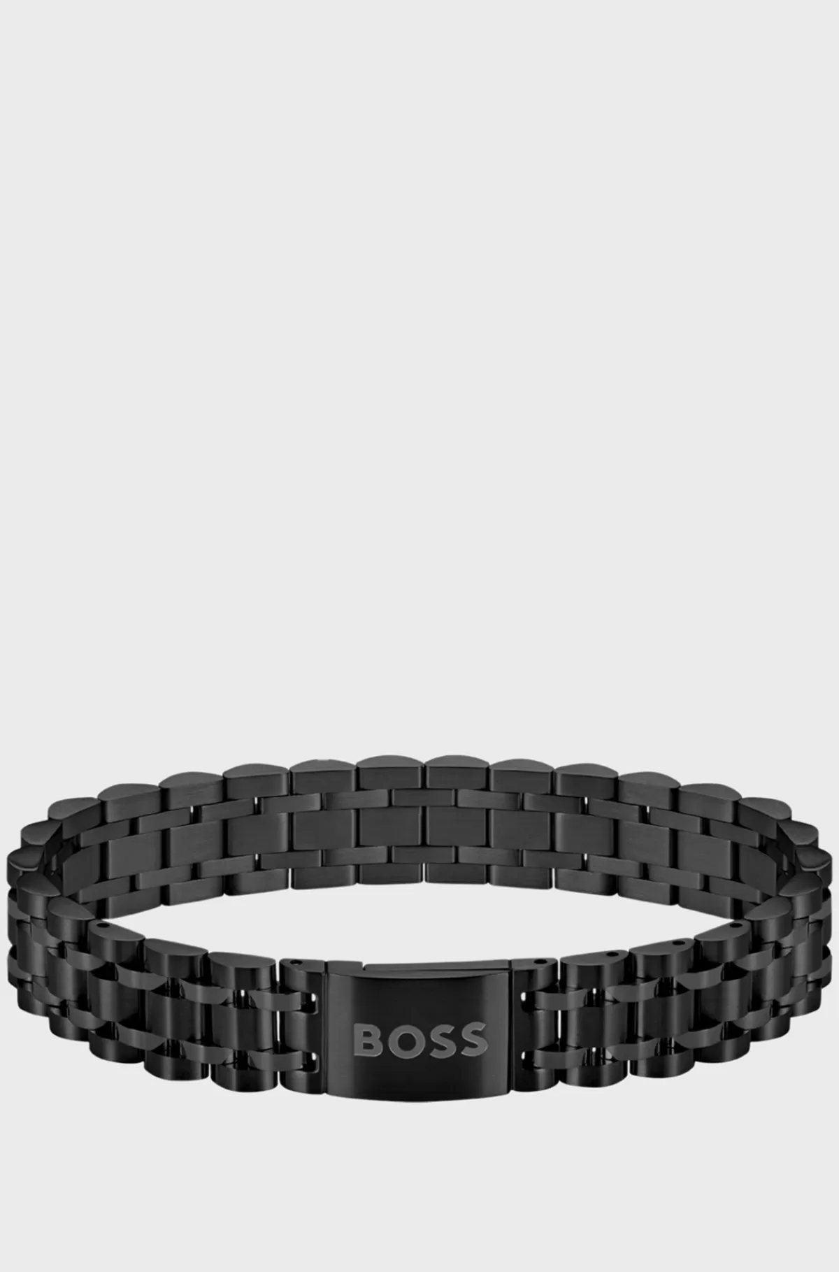 HUGO BOSS Armbånd I Stort Stål Med Magnetisk Logolås Sort Best