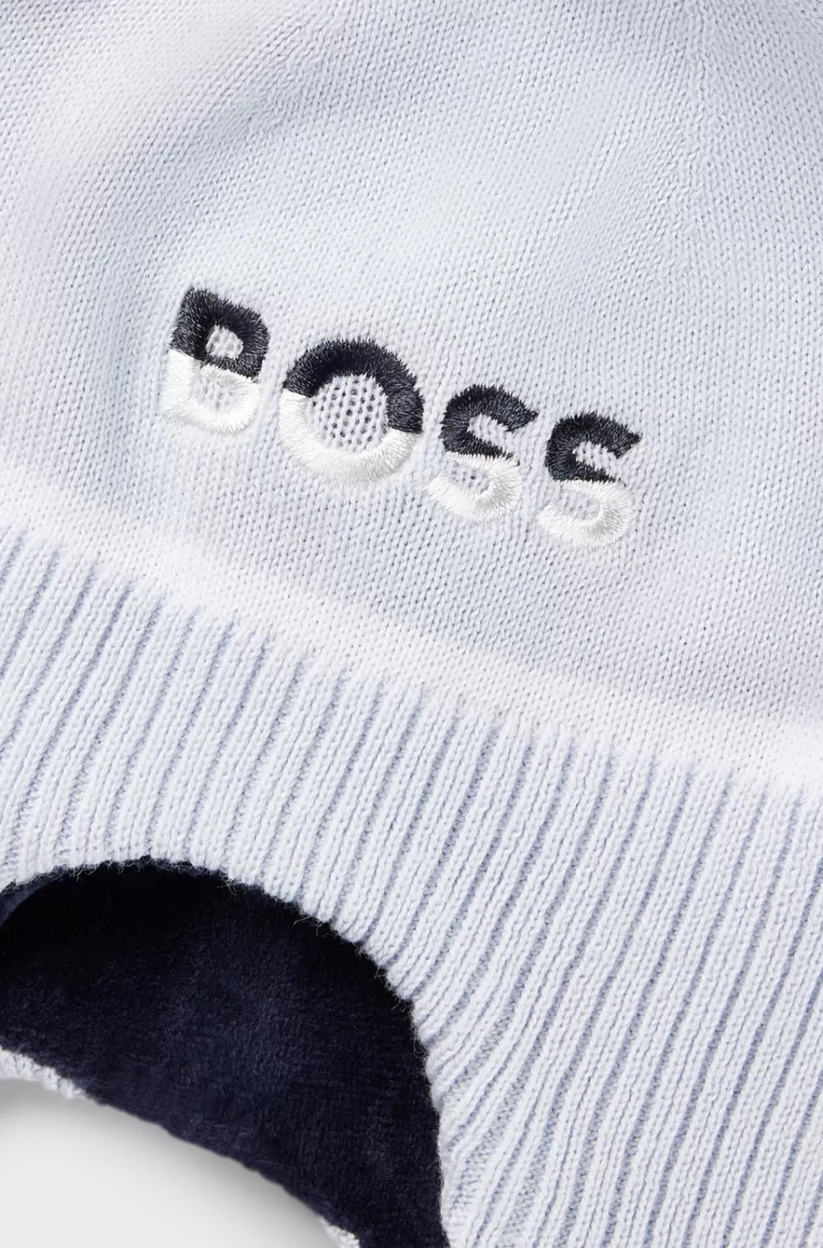 HUGO BOSS Babyhue Med Pompon Og ørevarmere Lyseblå Store