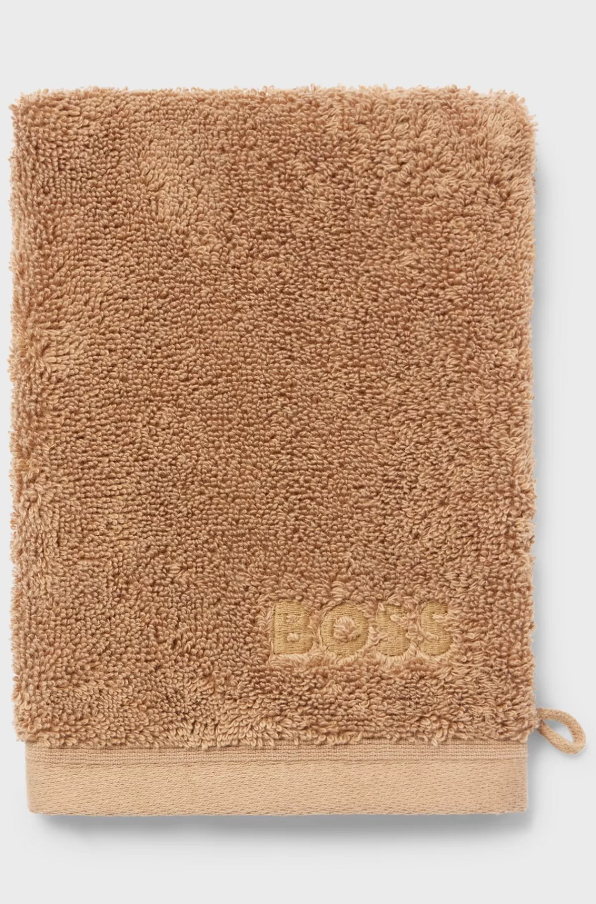 HUGO BOSS Badehandske Med Logo I ægæisk Bomuld Brun Online