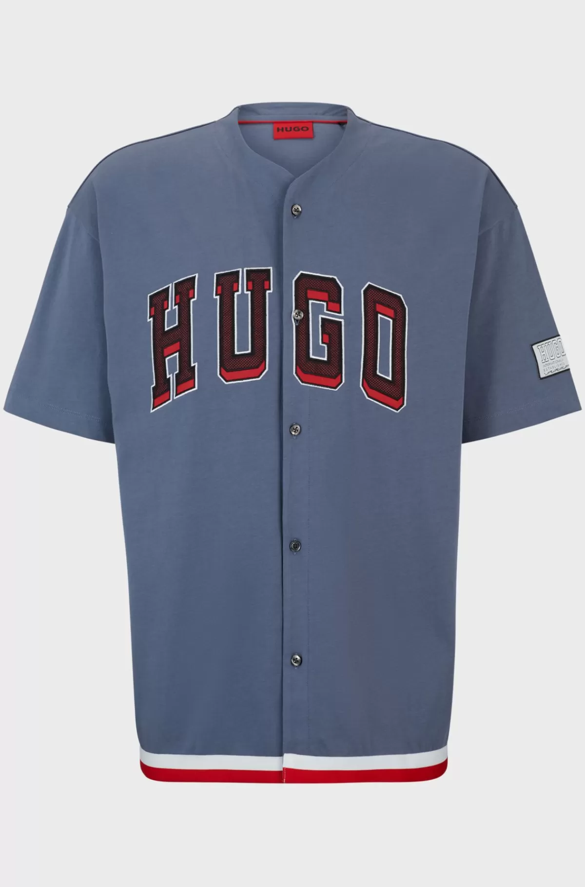 HUGO BOSS Basketball-T-shirt Med Oversize Fit Og Branding I Varsity-stil Blå Shop