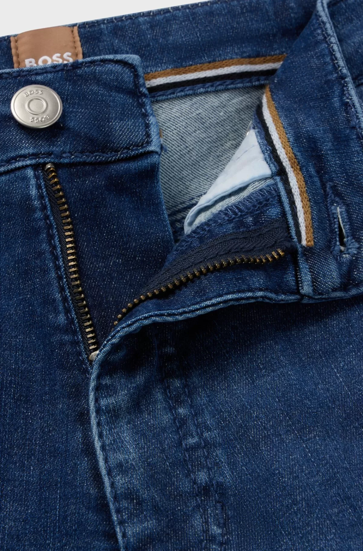 HUGO BOSS Behagelige Jeans Med Høj Talje I Denim Med Stræk Blå Best Sale