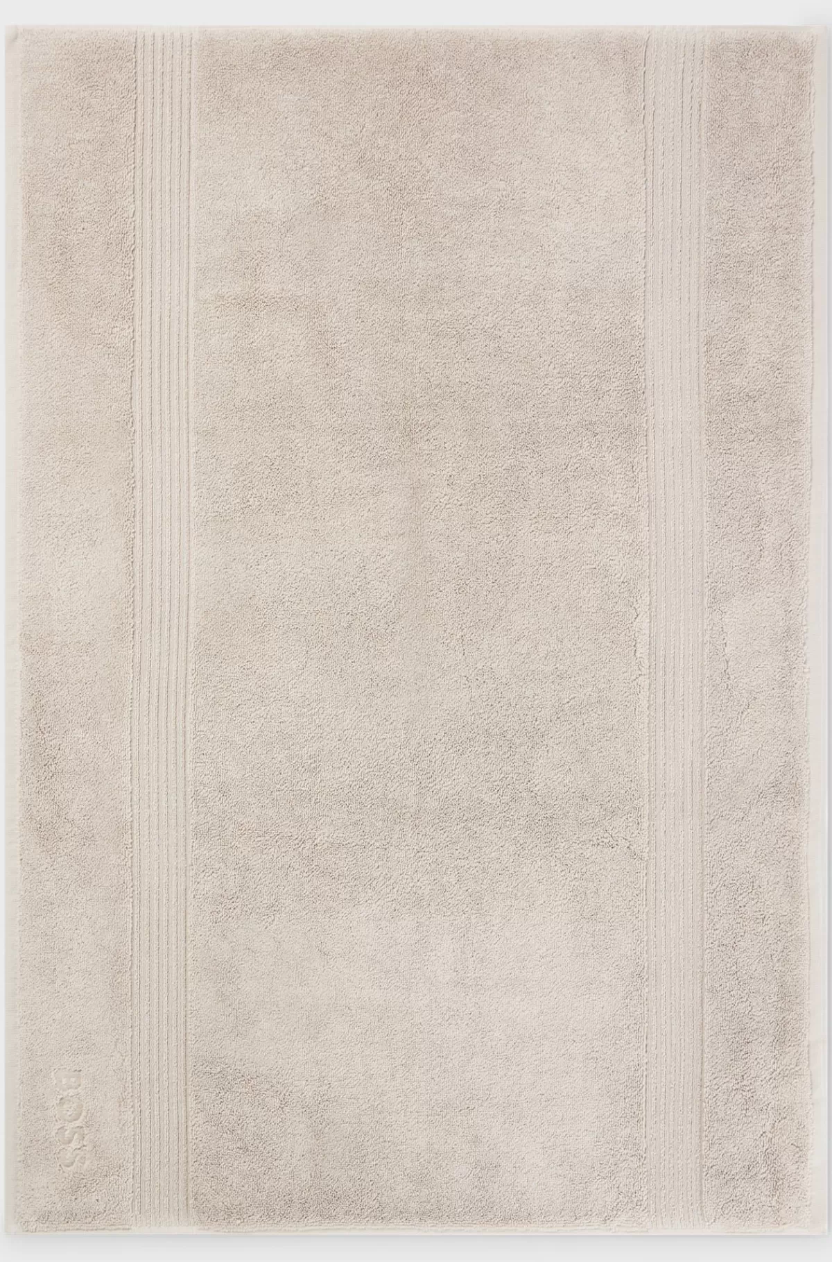 HUGO BOSS Beige Bademåtte I ægæisk Bomuld Med Tone-i-tone Logo Lys beige Outlet