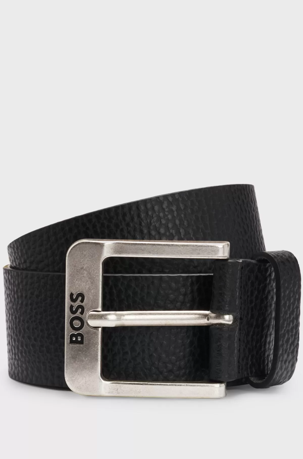 HUGO BOSS Bælte I Italiensk Læder Med Logospænde Sort Best