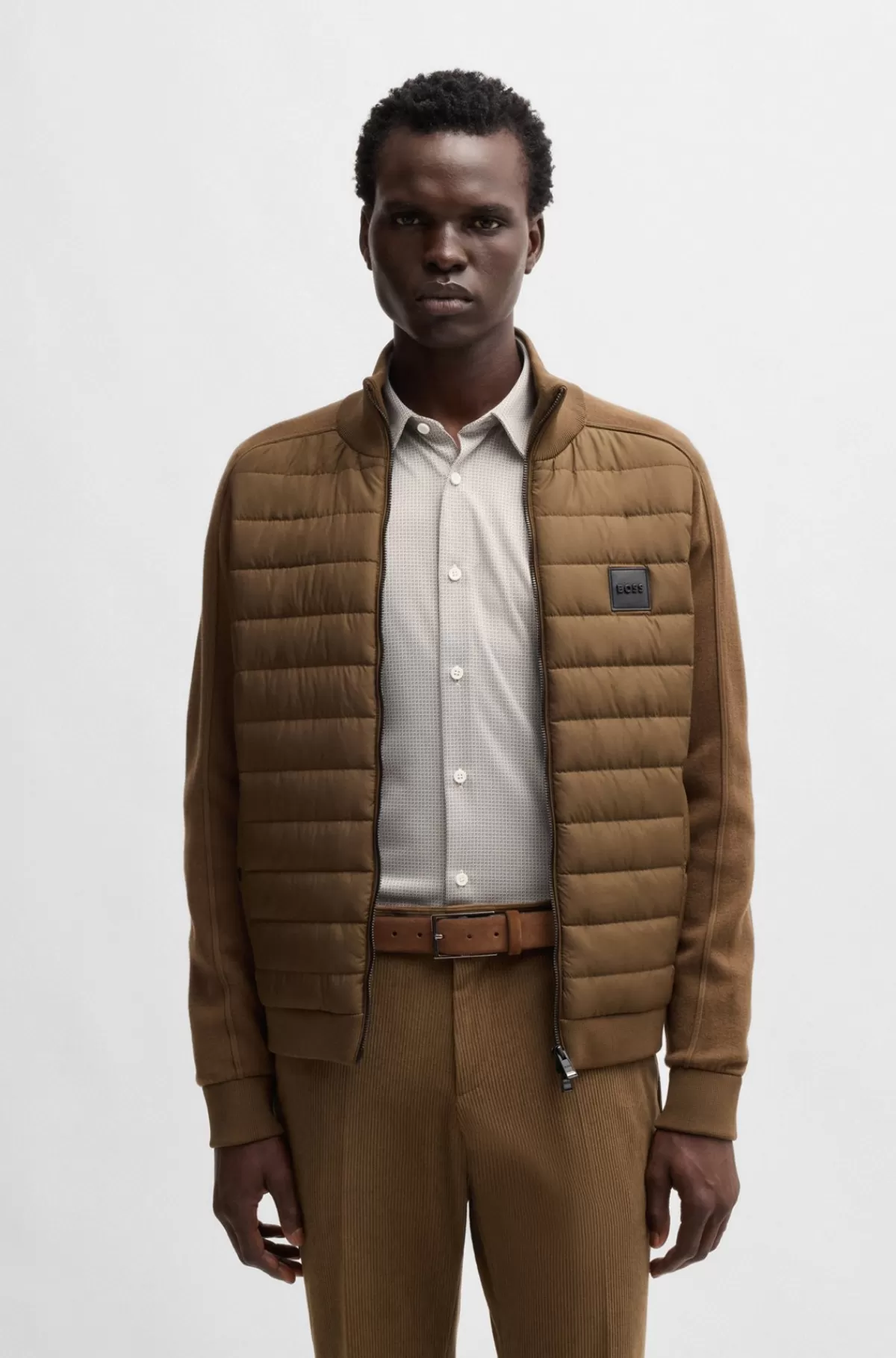 HUGO BOSS Bælte I Ruskind Med Logo Og Spænde I Krom Brun Cheap