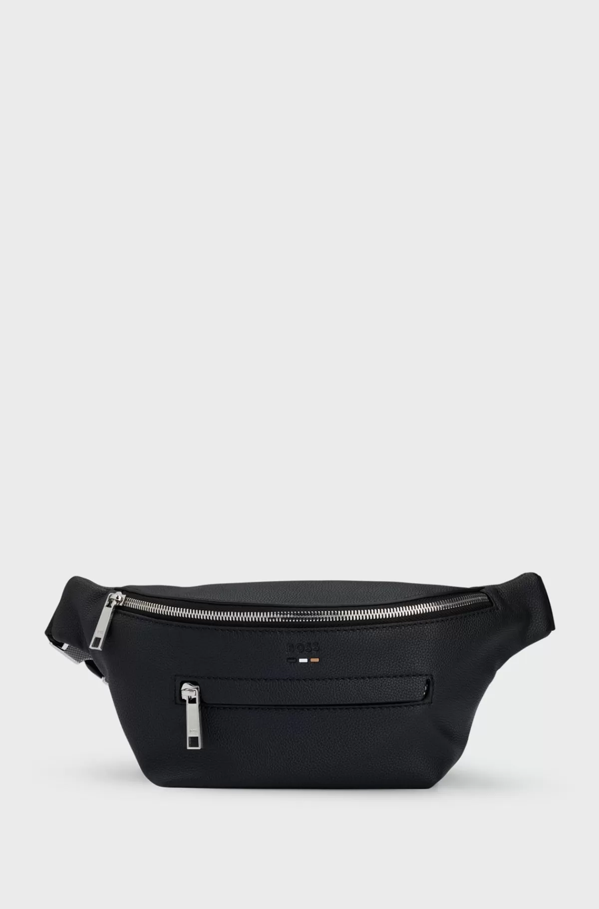 HUGO BOSS Bæltetaske I Imiteret Kornet Læder Og Med Præget Logo Sort Discount