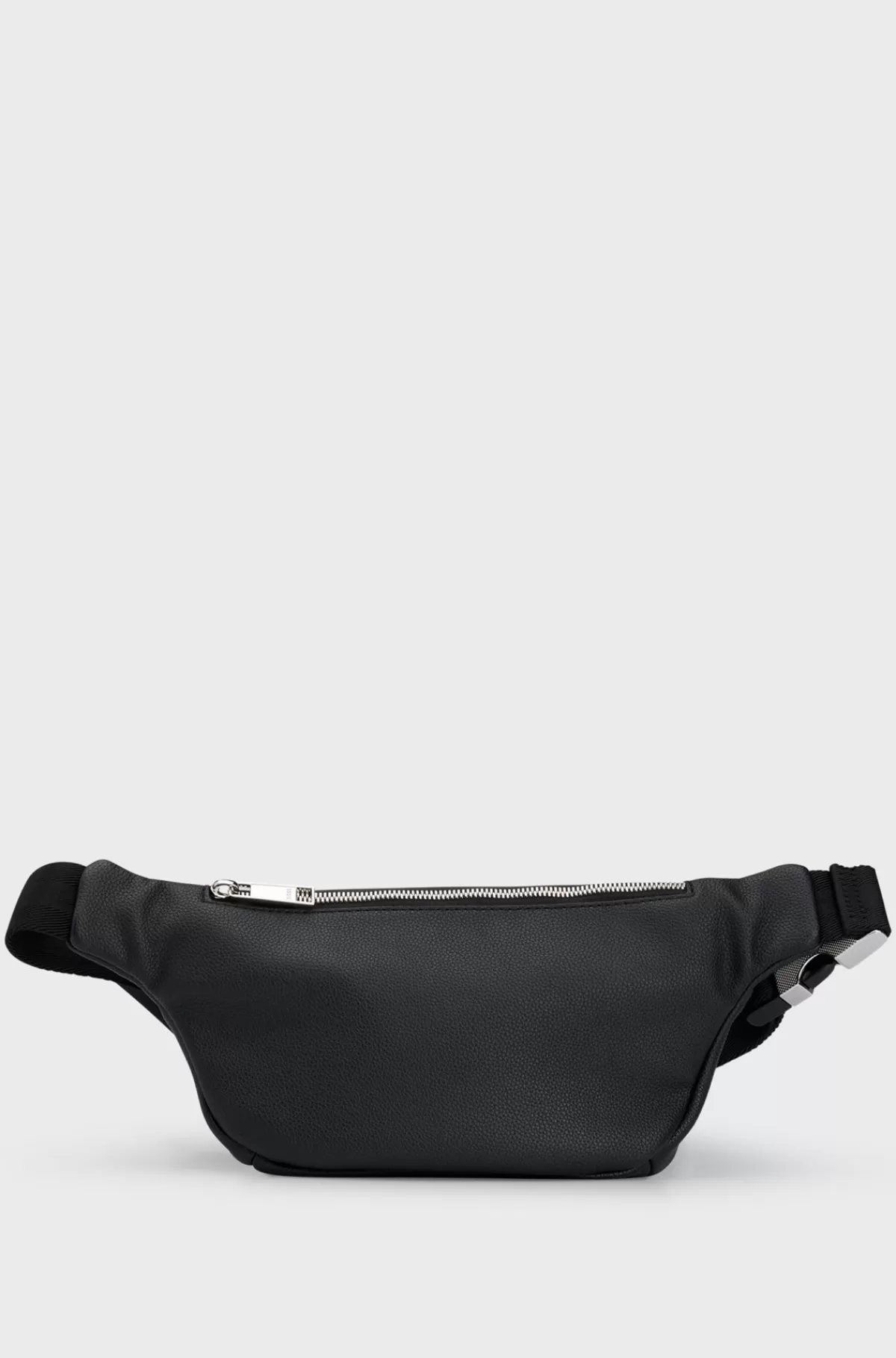 HUGO BOSS Bæltetaske I Imiteret Kornet Læder Og Med Præget Logo Sort Discount