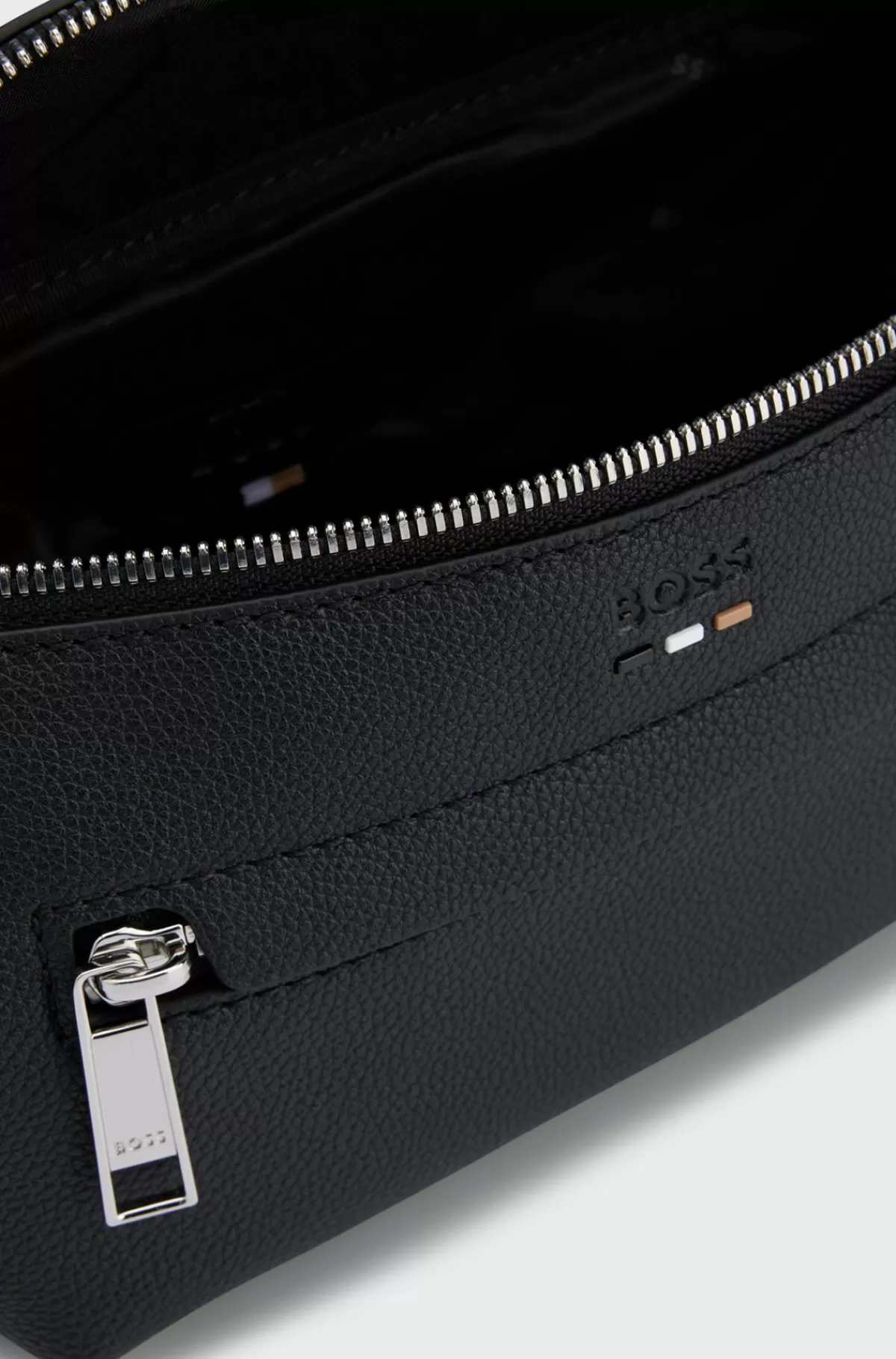 HUGO BOSS Bæltetaske I Imiteret Kornet Læder Og Med Præget Logo Sort Discount