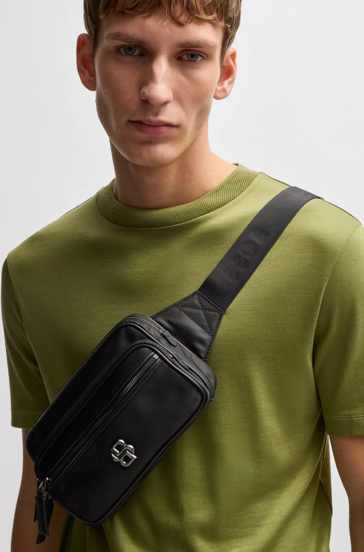 HUGO BOSS Bæltetaske I Twill Med Dobbelt B-monogram Sort Hot