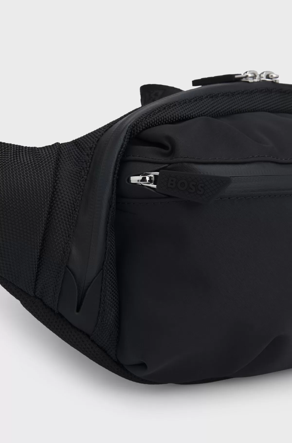 HUGO BOSS Bæltetaske Med Håndtag Og Logodetalje Sort New