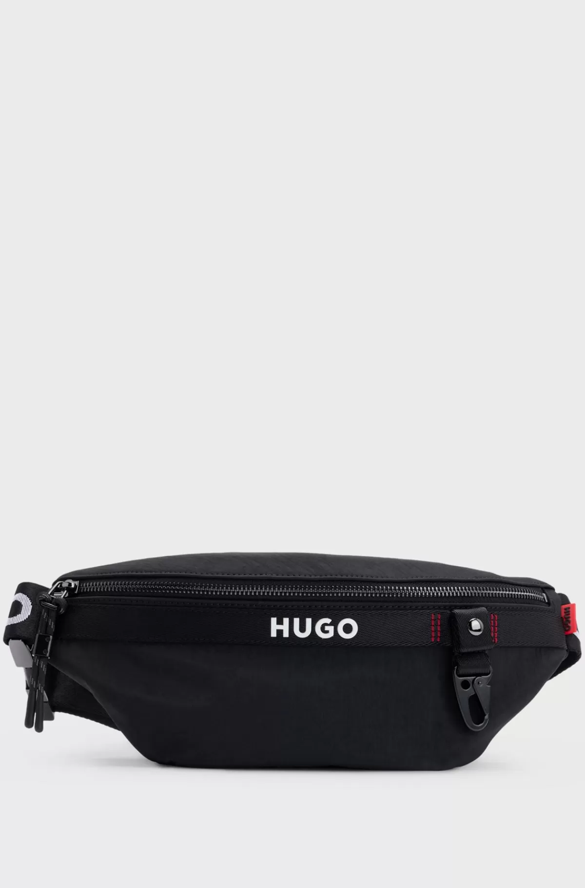 HUGO BOSS Bæltetaske Med Logo I Kontrastfarve Og Justerbar Rem Sort Outlet