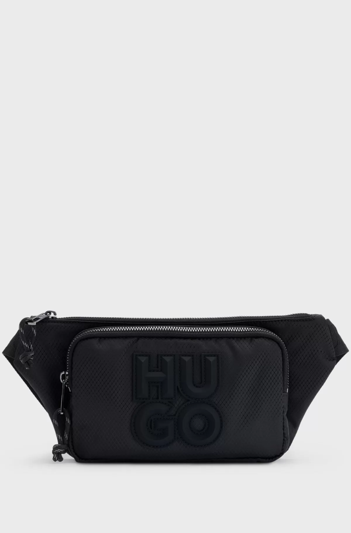 HUGO BOSS Bæltetaske Med Lynlås Og Logo Sort Cheap