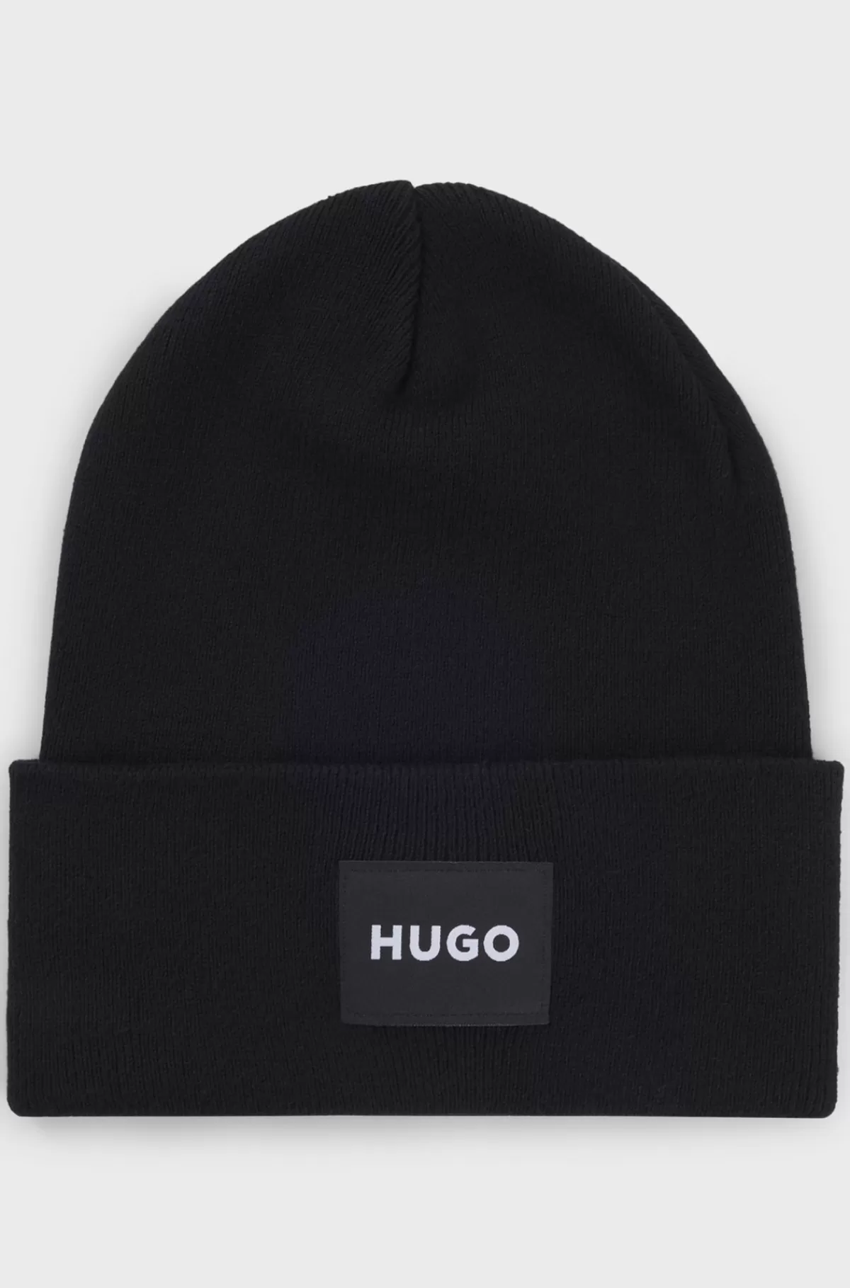 HUGO BOSS Bomuldshue Med Logomærkat Sort Shop