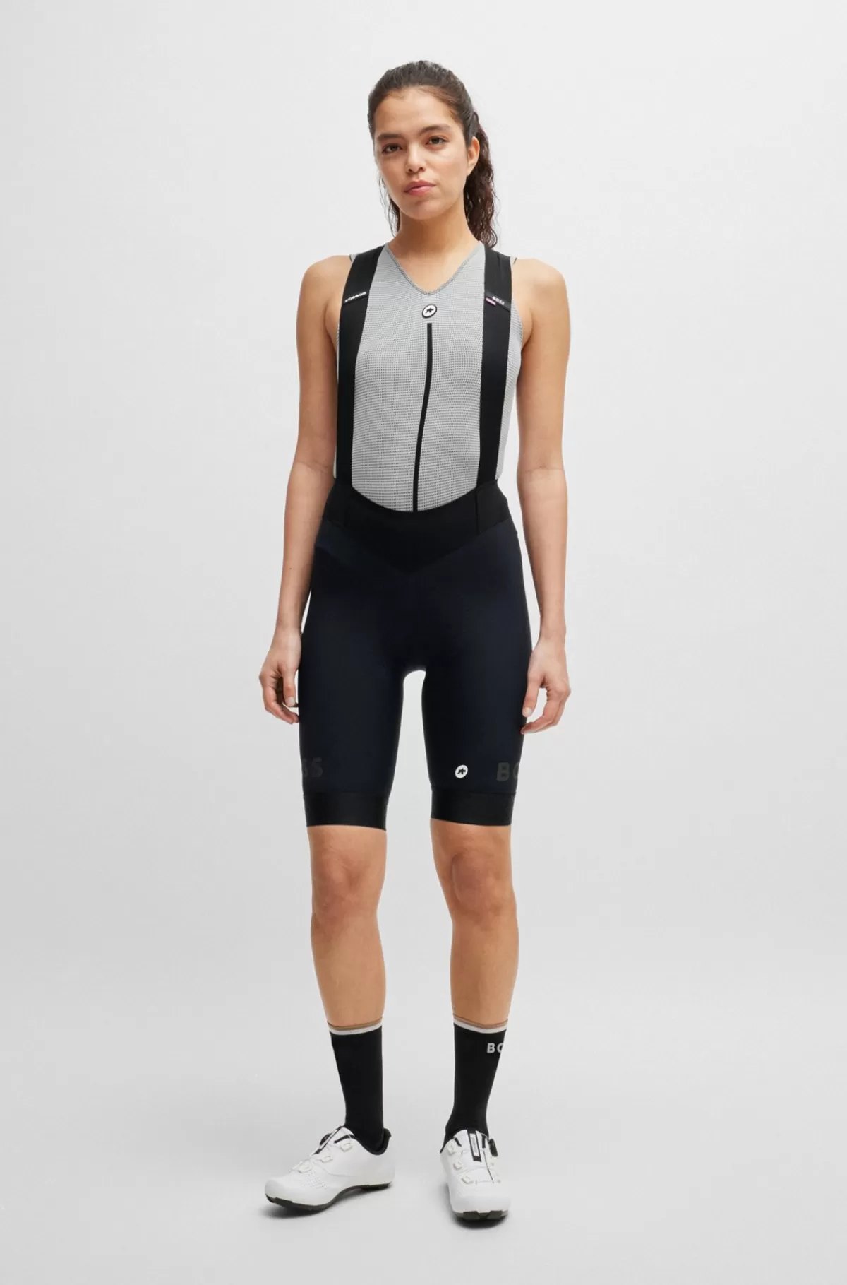 HUGO BOSS BOSS X ASSOS X-frame-cykelshorts Med Seler Og Stødabsorberende Skumindlæg Sort Store
