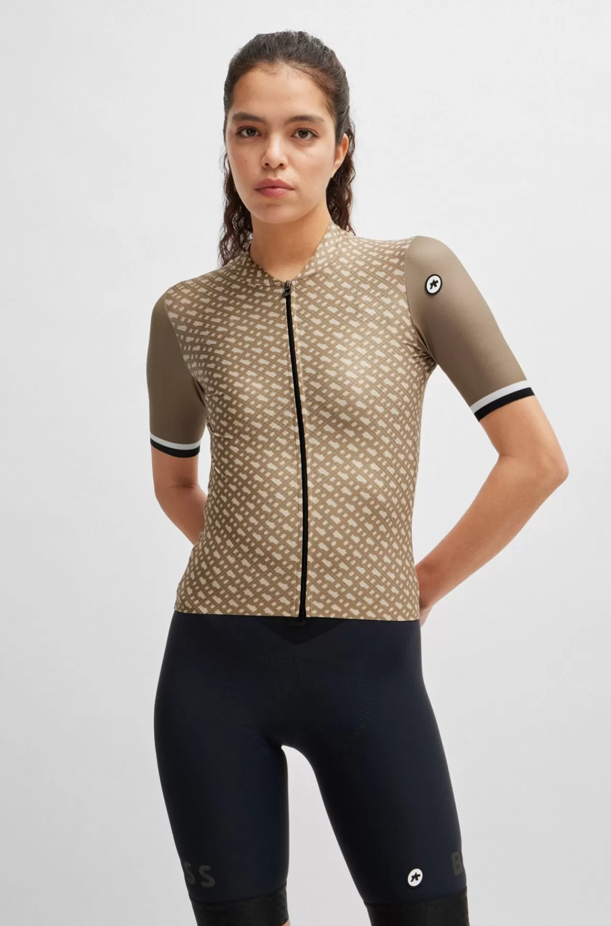 HUGO BOSS BOSS X ASSOS-træningstrøje Med Baglommer Med Stræk Til Sikker Opbevaring Af Dine Småting Beige Discount