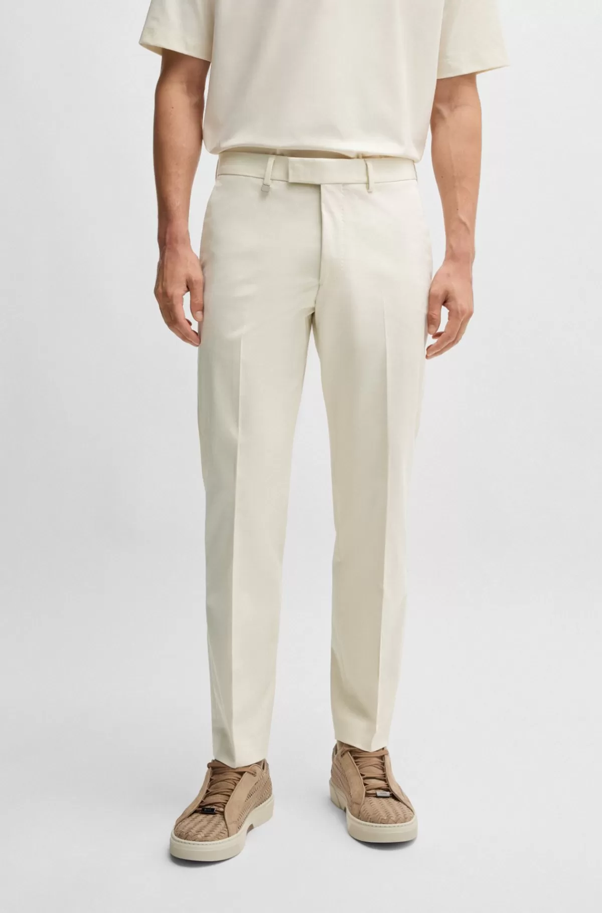 HUGO BOSS BOSS X ASTON MARTIN-chinos Med Regular Fit I Bomuld Med Stræk Hvid Store