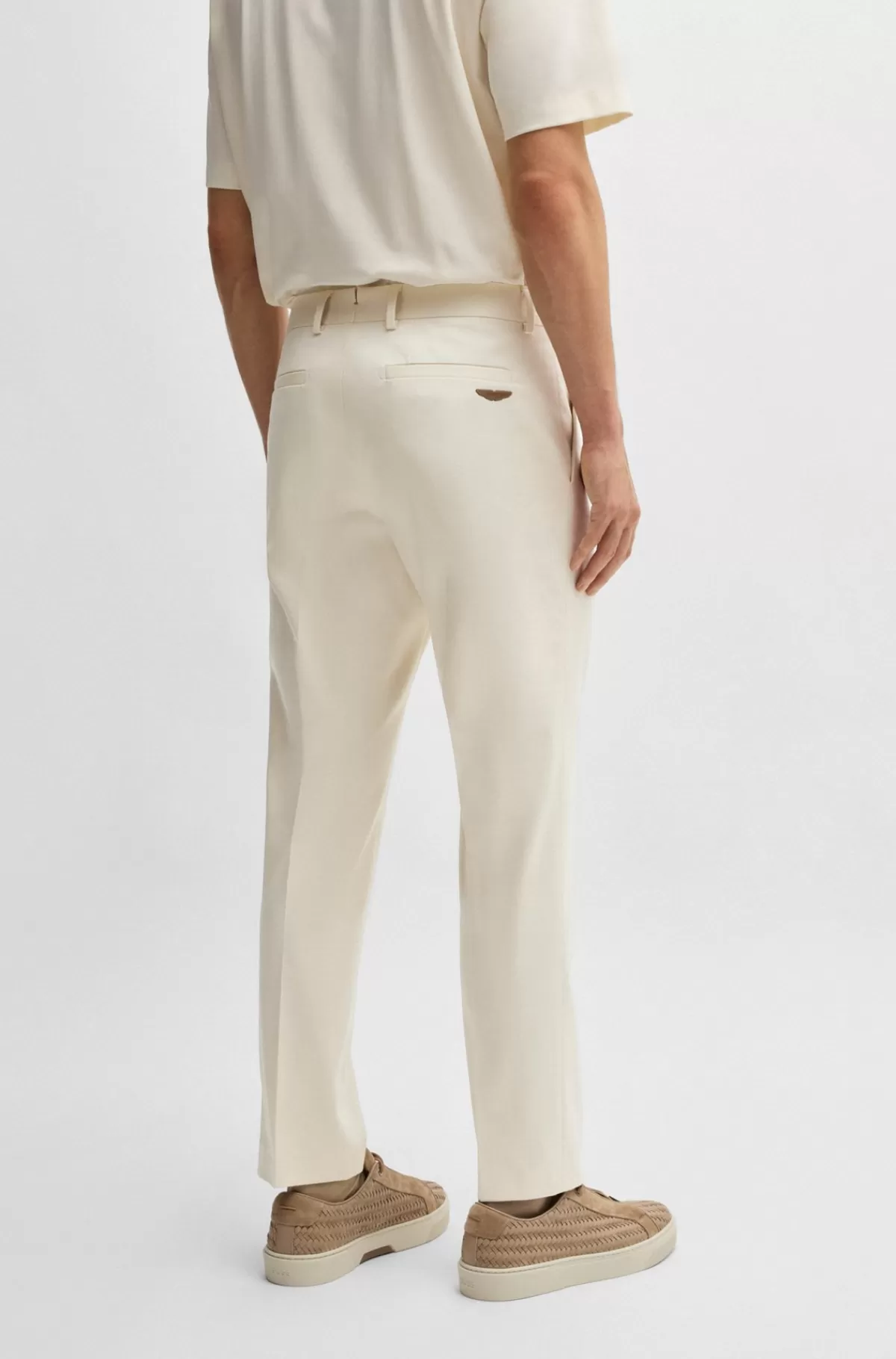 HUGO BOSS BOSS X ASTON MARTIN-chinos Med Regular Fit I Bomuld Med Stræk Hvid Store
