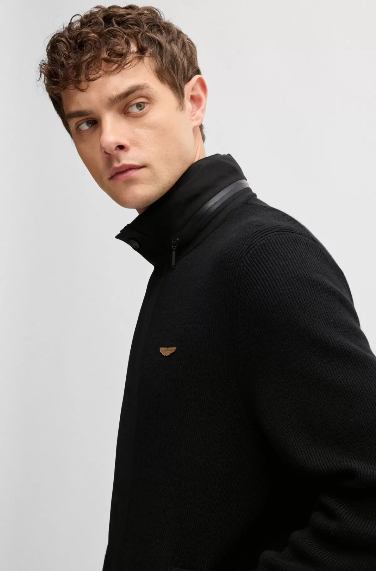HUGO BOSS BOSS X ASTON MARTIN-hættetrøje Med Særlig Logobadge Sort Cheap