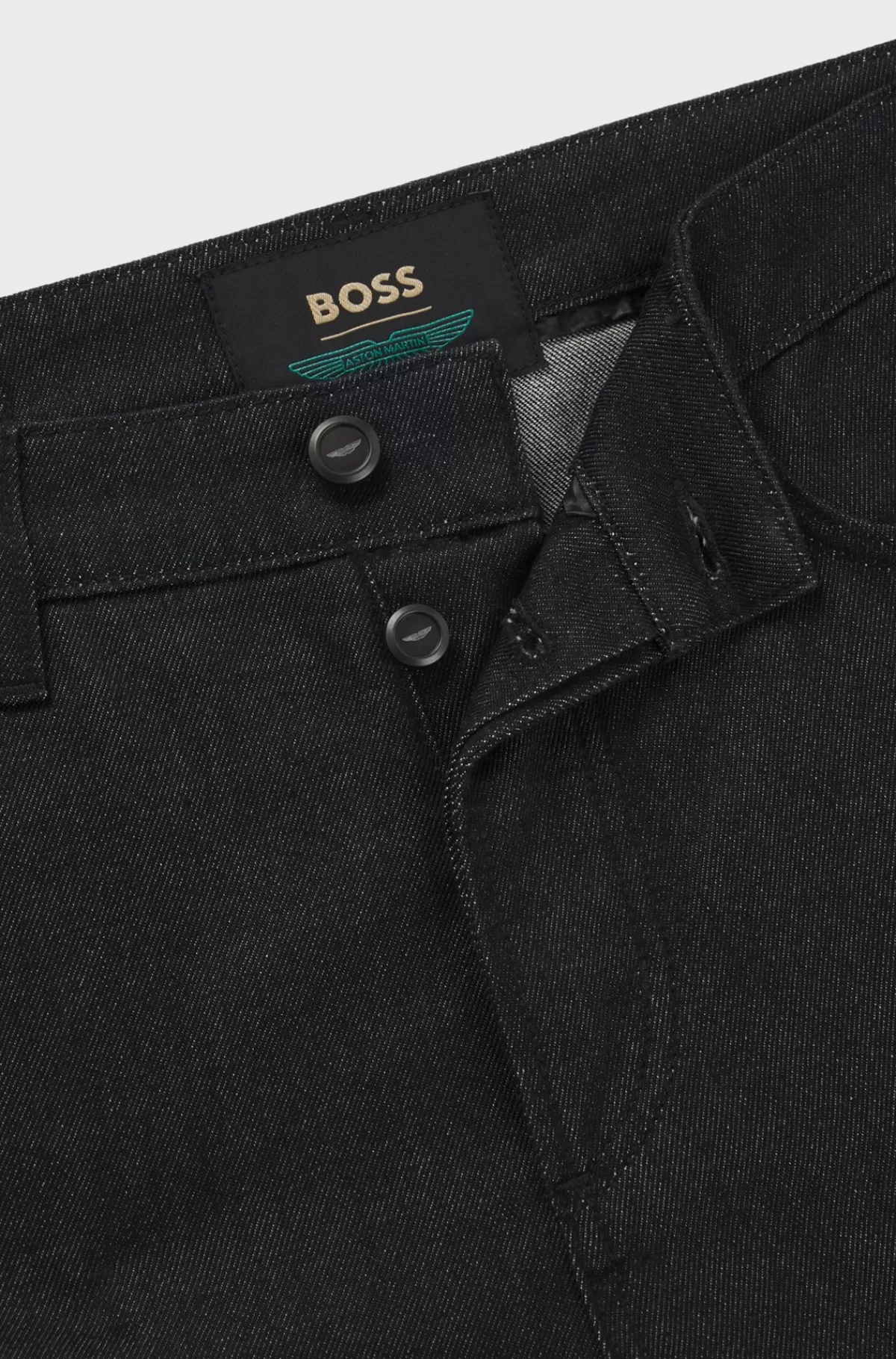 HUGO BOSS BOSS X ASTON MARTIN-jeans Med Regular Fit I Termoregulerende Denim Sort Clearance