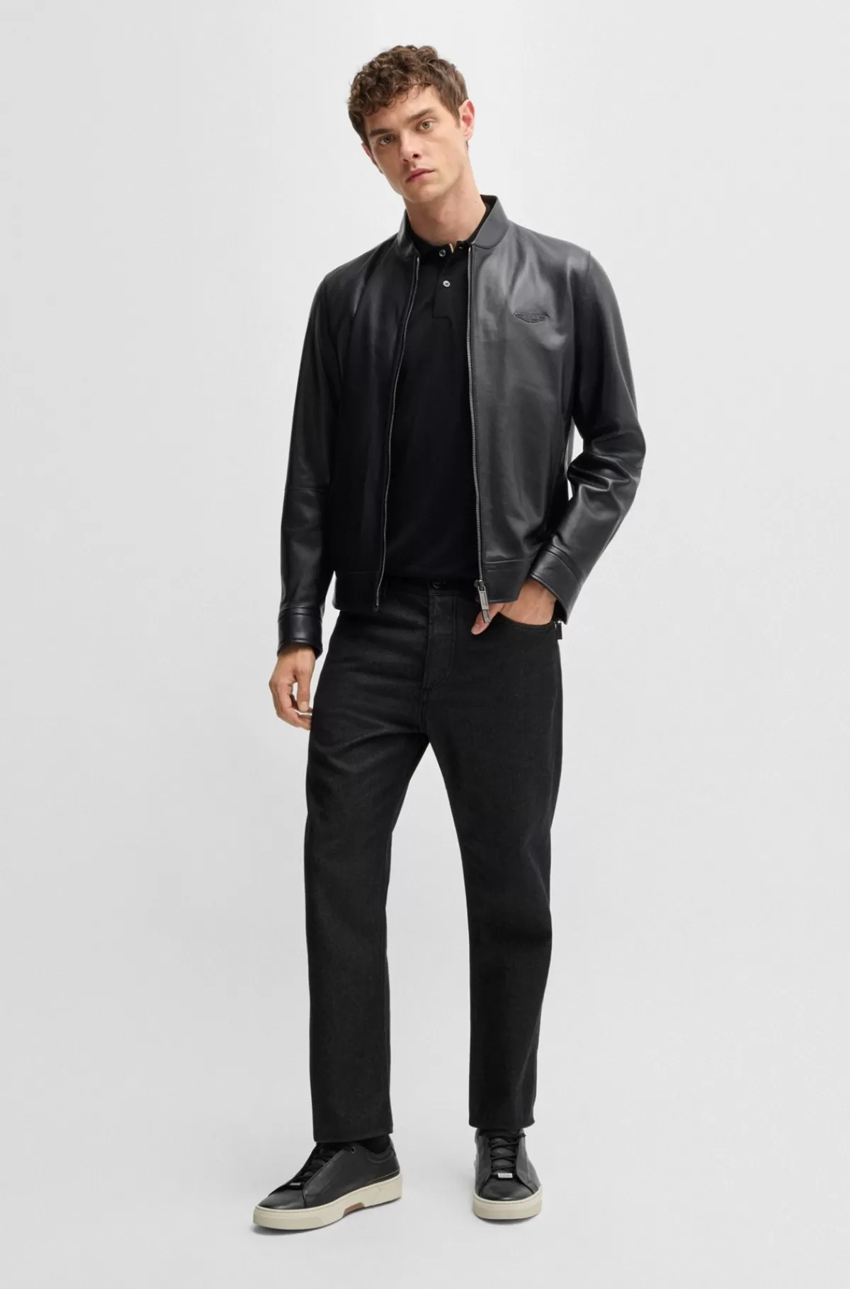 HUGO BOSS BOSS X ASTON MARTIN-jeans Med Regular Fit I Termoregulerende Denim Sort Clearance