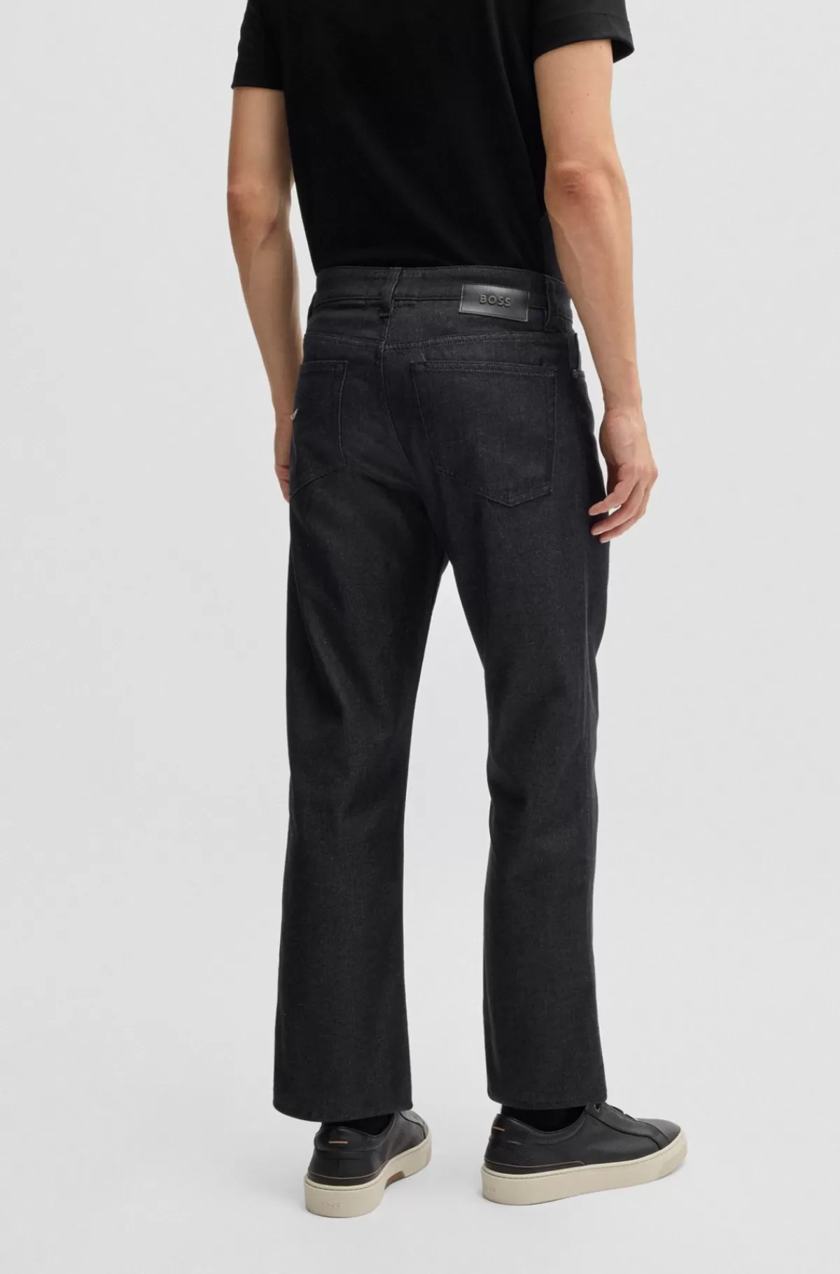HUGO BOSS BOSS X ASTON MARTIN-jeans Med Regular Fit I Termoregulerende Denim Sort Clearance