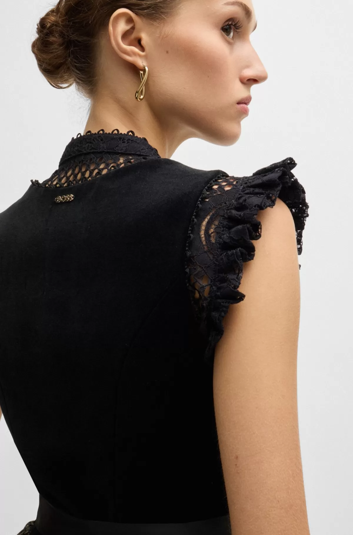 HUGO BOSS BOSS X Kinga Mathe Dirndl-kjole Med Overdel I Fløjl Sort Discount