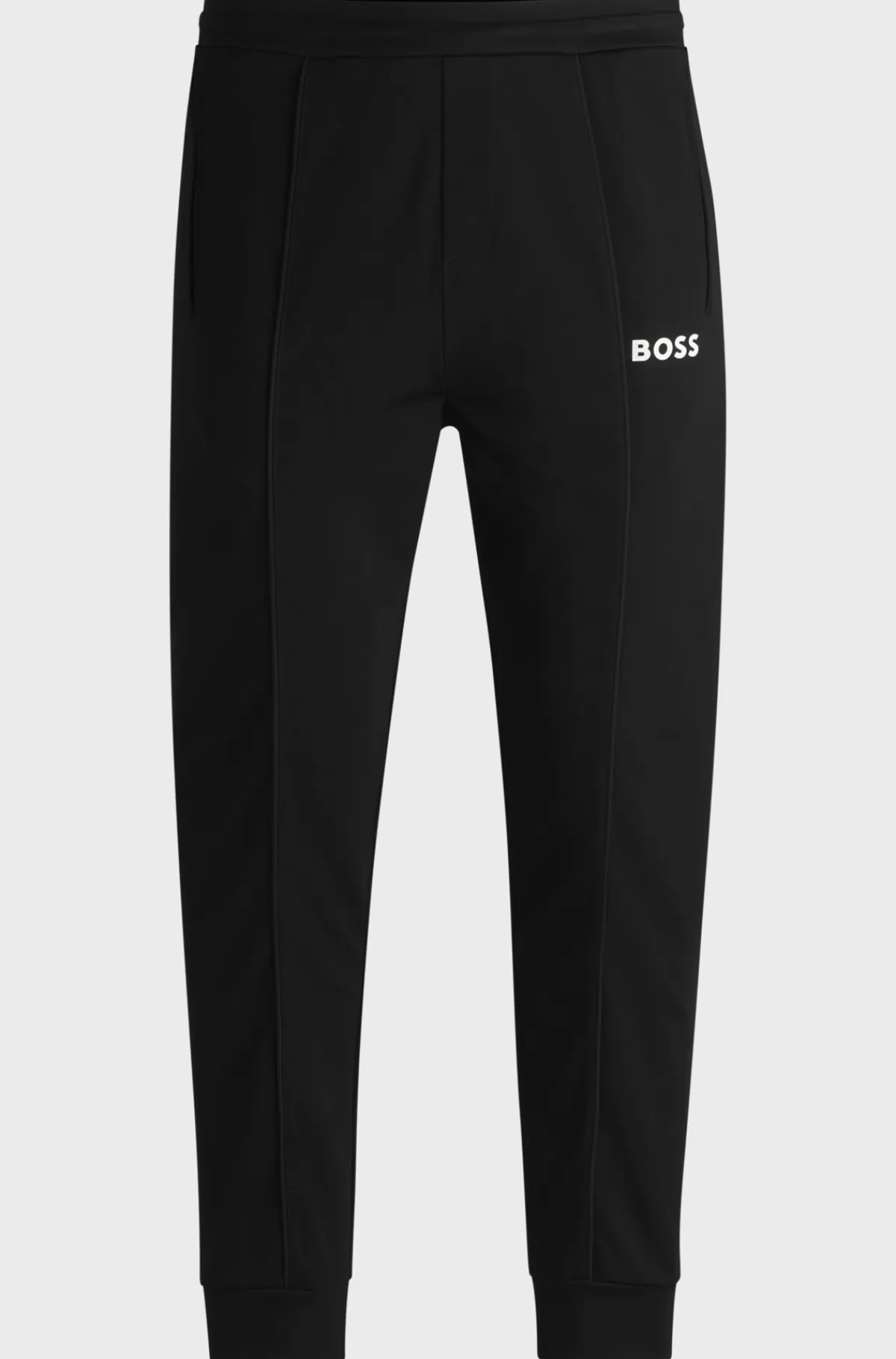 HUGO BOSS BOSS X Matteo Berrettini Bukser Med Regular Fit I Gabardine Med Stræk Og Logo Sort Best