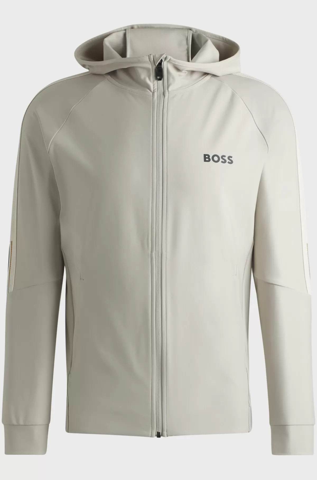 HUGO BOSS BOSS X MATTEO BERRETTINI Lynlåstrøje Med Regular Fit Og Signaturstribet Grafik Naturlig Sale
