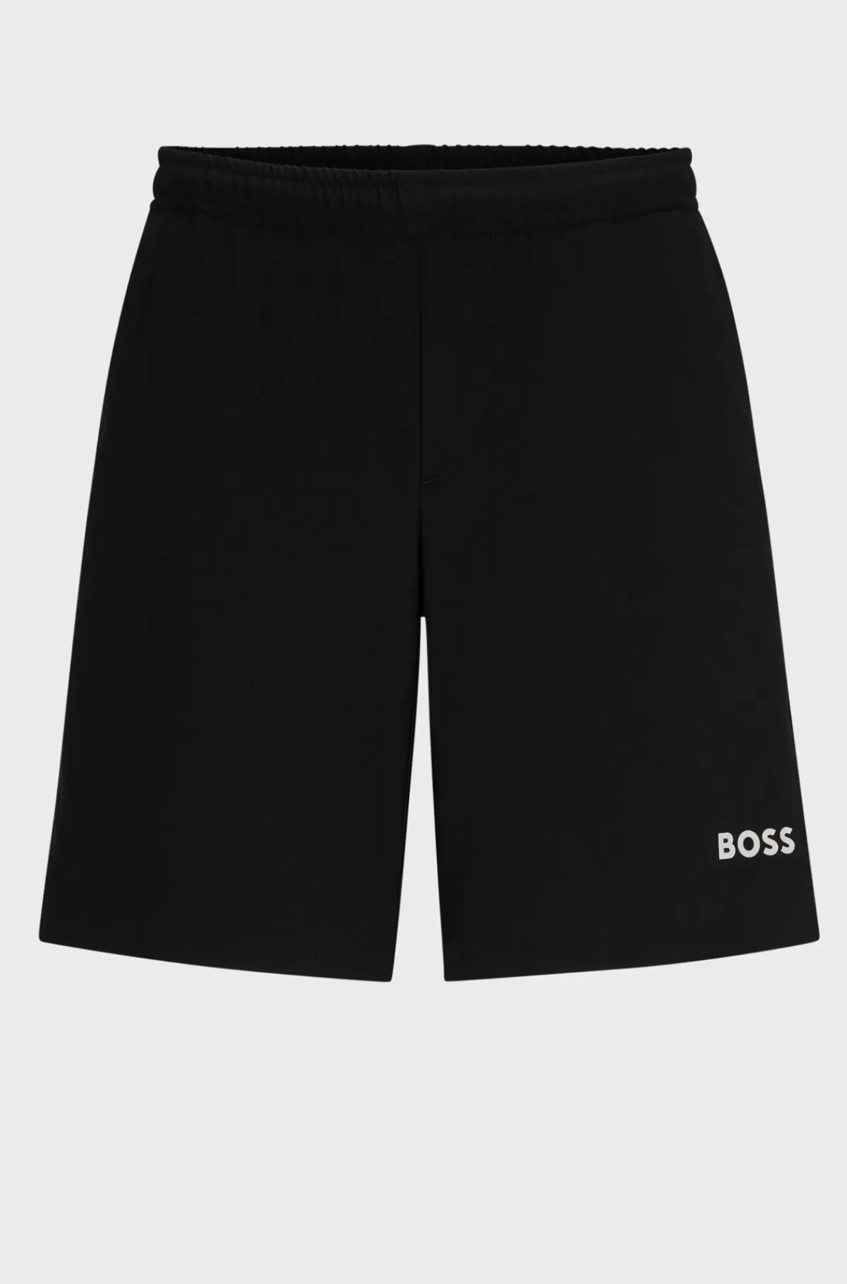 HUGO BOSS BOSS X MATTEO BERRETTINI Regular Fit Hurtigtørrende Shorts Med Logoprint Sort Fashion