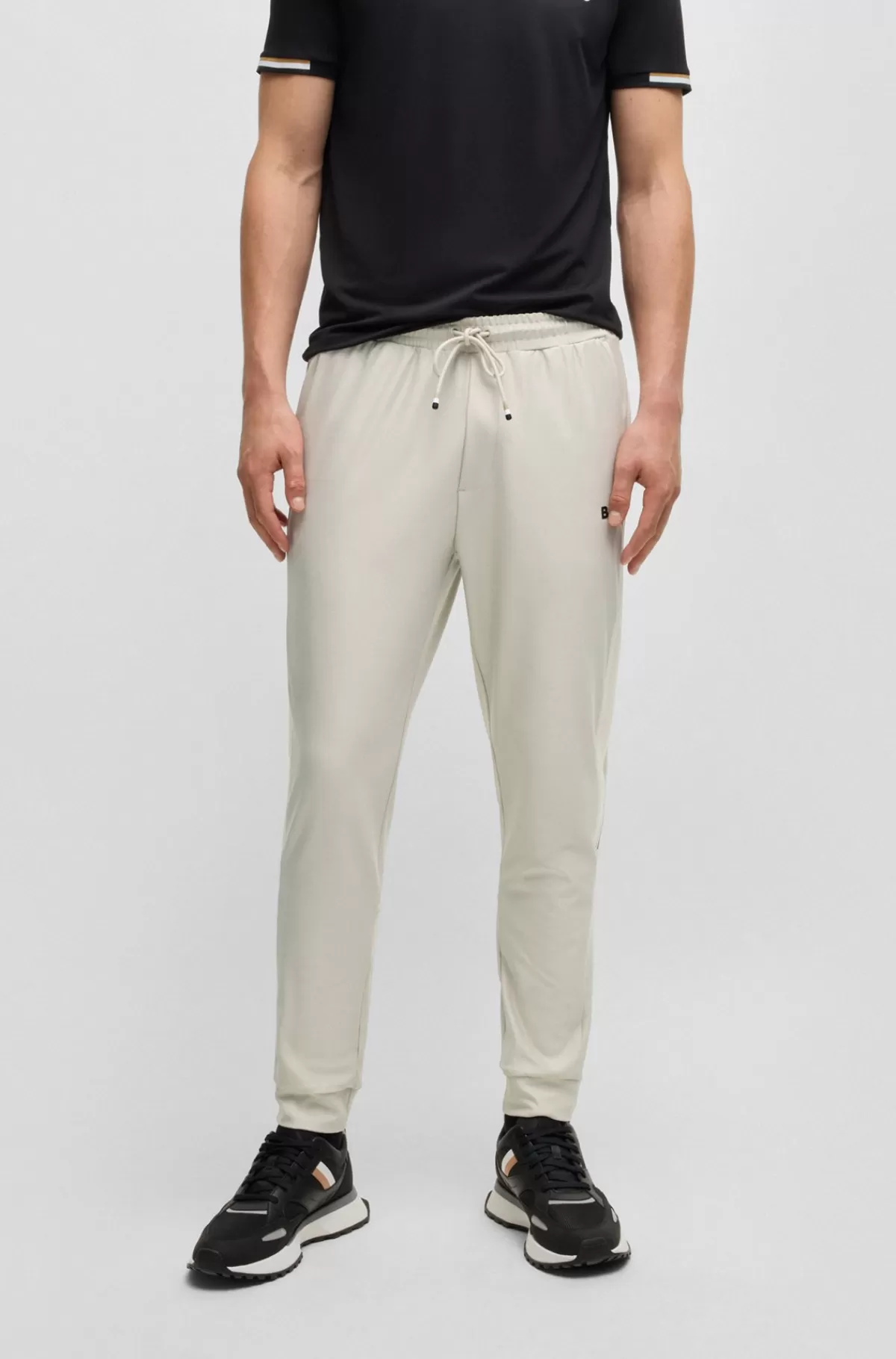 HUGO BOSS BOSS X Matteo Berrettini-tracksuit-bukser Med Kontrastkantbånd Og Branding Naturlig Shop