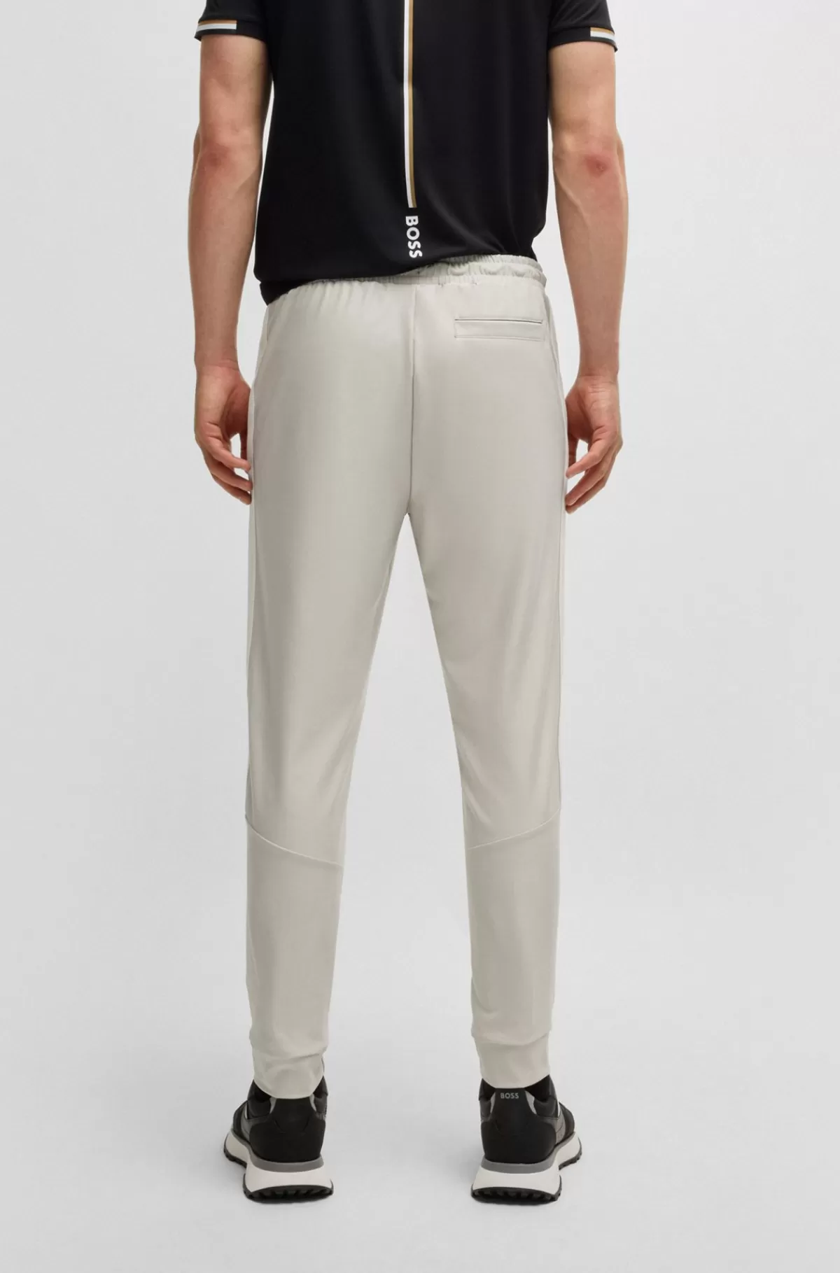 HUGO BOSS BOSS X Matteo Berrettini-tracksuit-bukser Med Kontrastkantbånd Og Branding Naturlig Shop