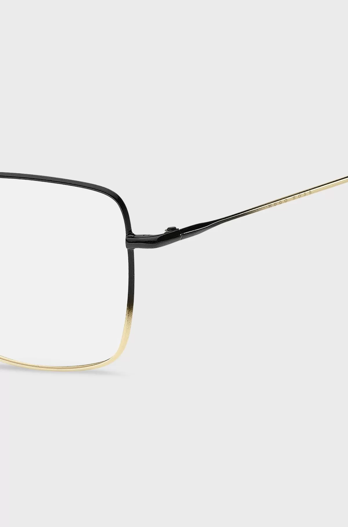 HUGO BOSS Briller Med Styrke I Let Stål Med Strejf Af Ombré Sort mønstret New