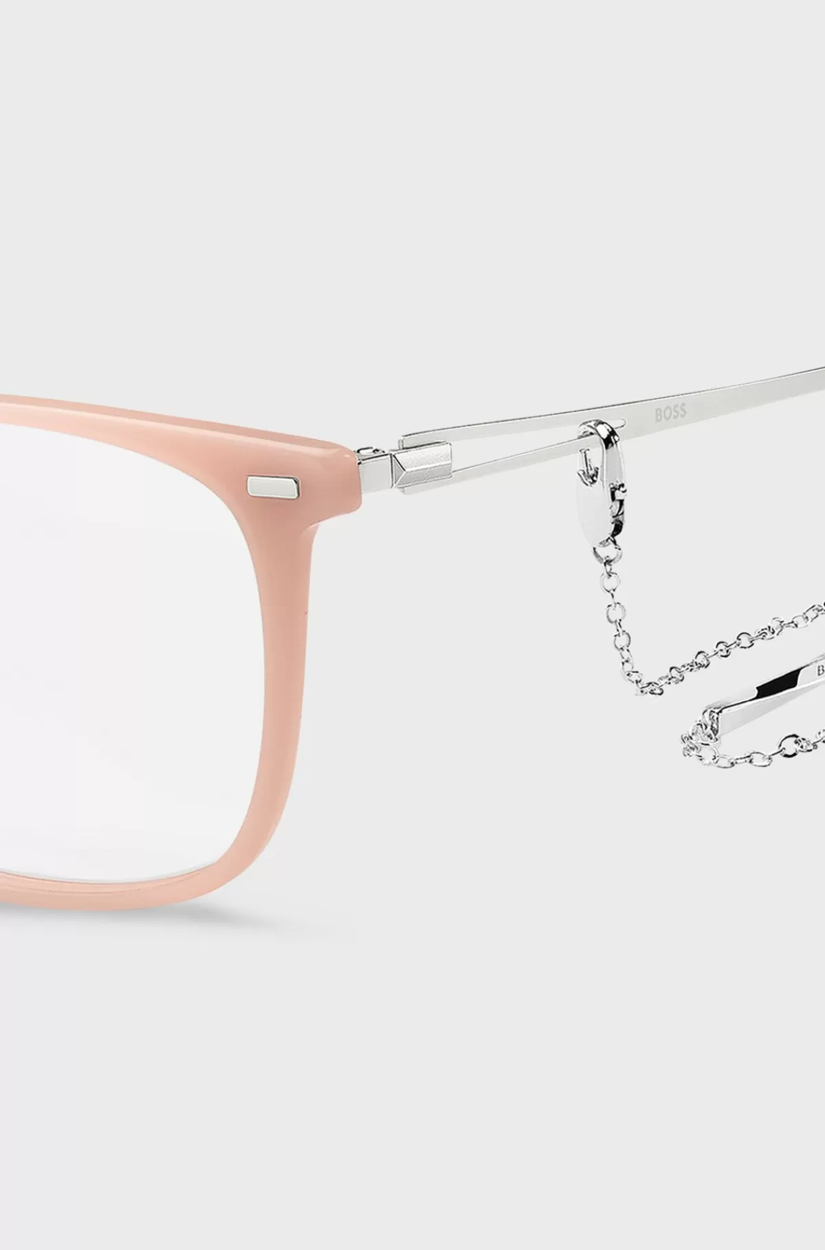 HUGO BOSS Briller Med Styrke I Lyserødt Acetat Med Brandet Kæde Assorteret-forpakket Clearance