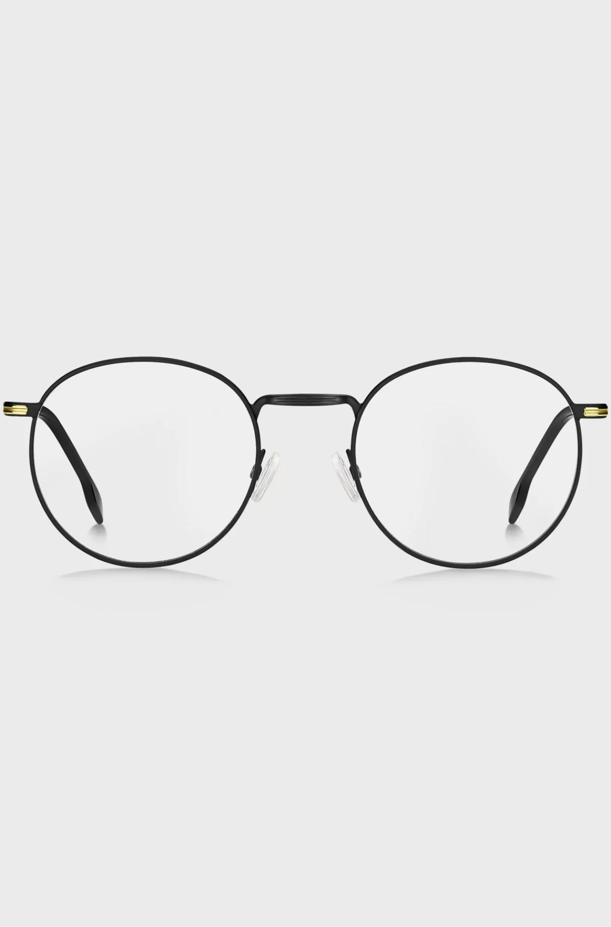 HUGO BOSS Briller Med Styrke I Stål Og Signaturmetal Sort Online