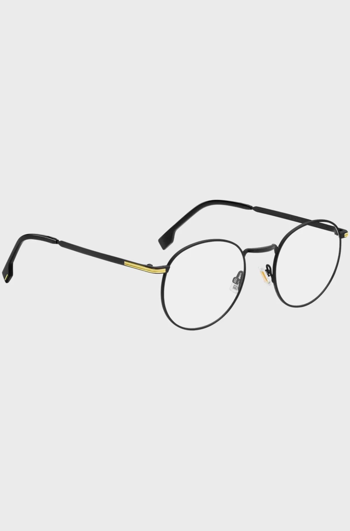 HUGO BOSS Briller Med Styrke I Stål Og Signaturmetal Sort Online