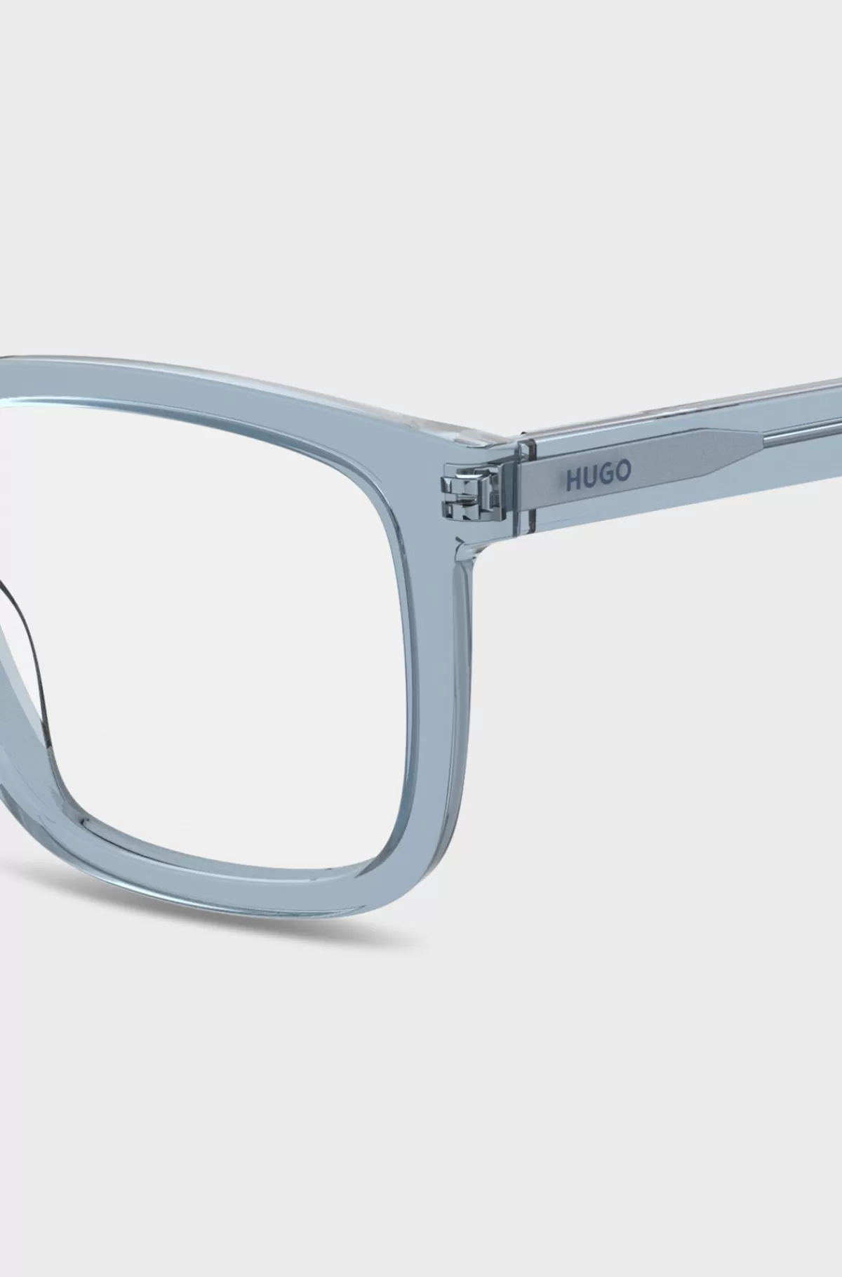 HUGO BOSS Brillestel Til Briller Med Styrke I Gennemsigtig Blå Og Grøn Acetat Lyseblå Discount
