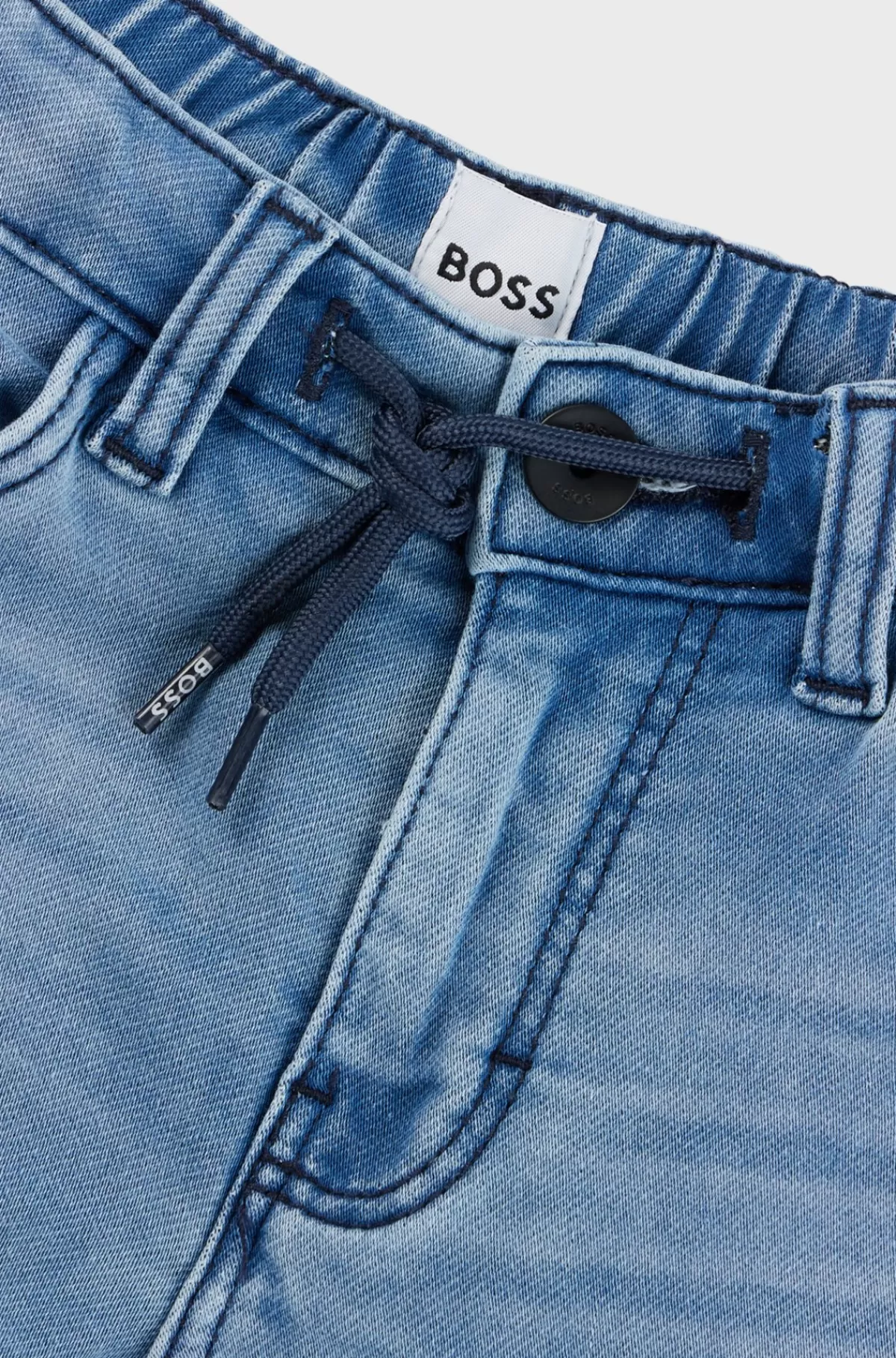 HUGO BOSS Børneshorts Af Denim Med Stræk Og Træksnor I Taljen Mønstret Cheap