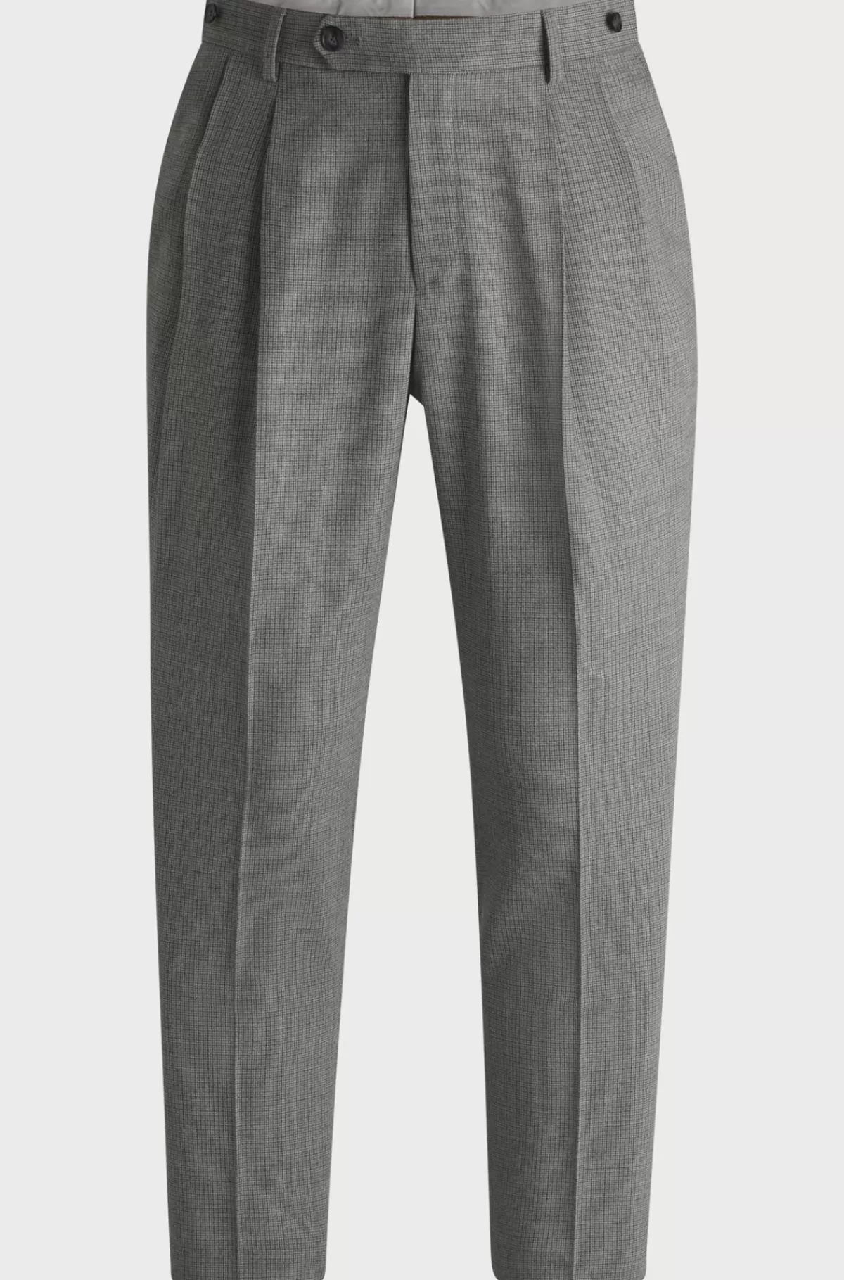 HUGO BOSS Bukser I Ternet Uld Med Stræk Fra BOSS SELECTED BY BECKHAM Lysegrå Outlet