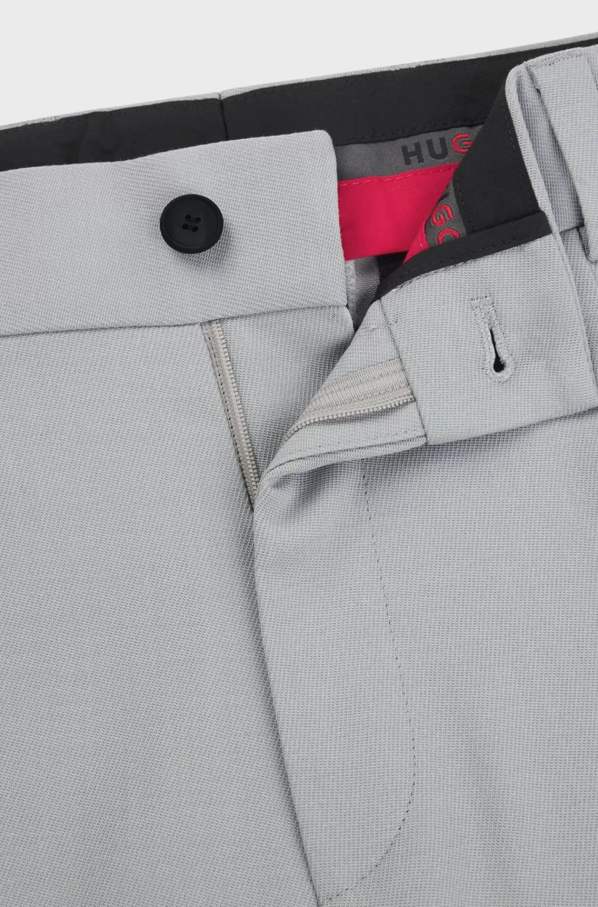 HUGO BOSS Bukser Med Et Moderne Fit I Twill Med Stræk Og Pressefold Foran Lysegrå Cheap