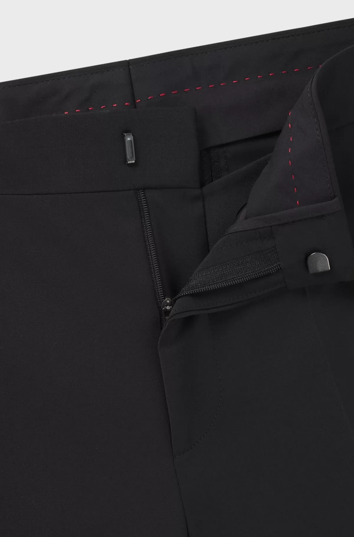 HUGO BOSS Bukser Med Extra Slim Fit I En Uldblanding Med Stræk Sort Hot