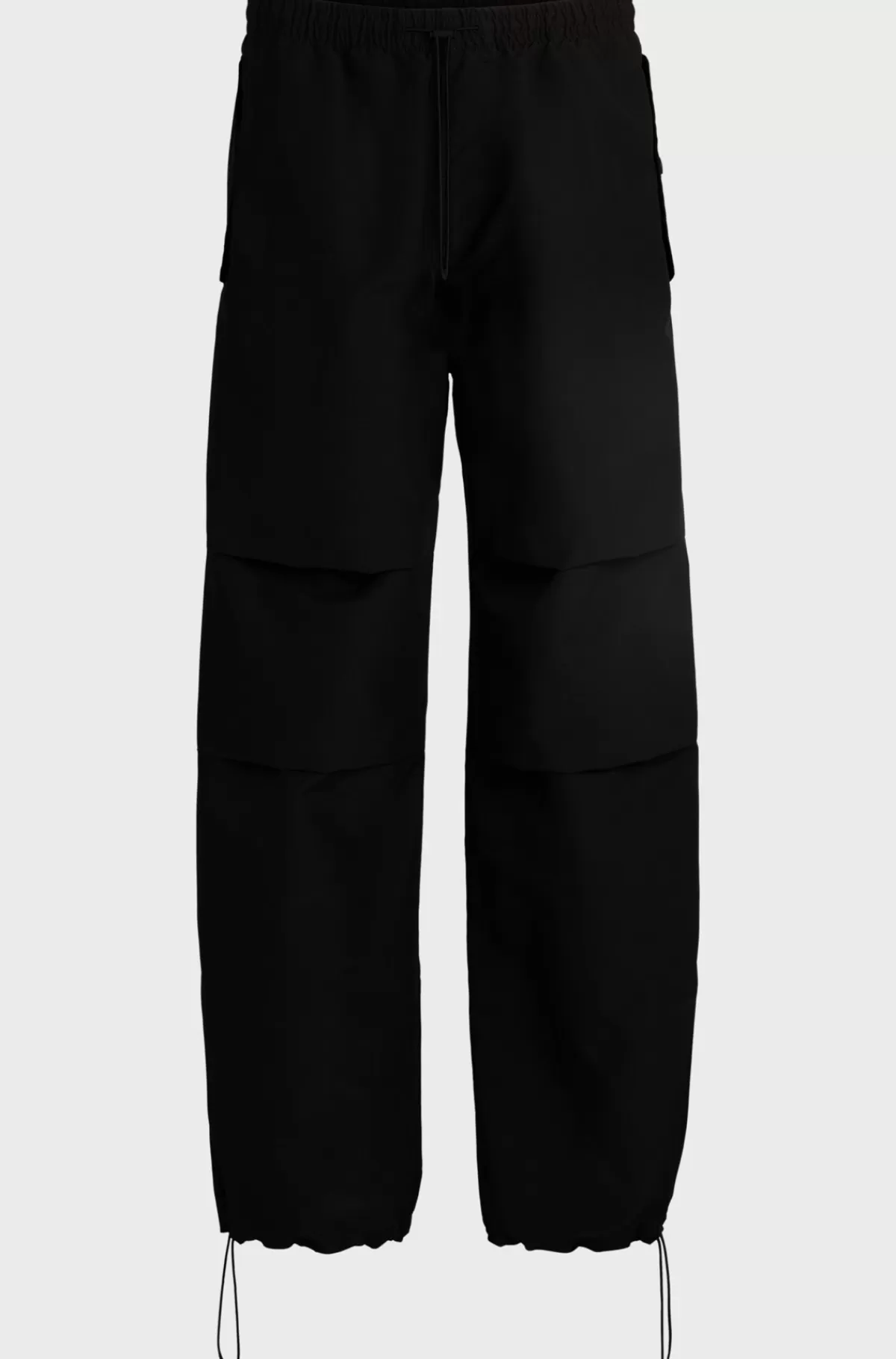HUGO BOSS Bukser Med Loose Fit Og To Læg På Knæene Sort Cheap