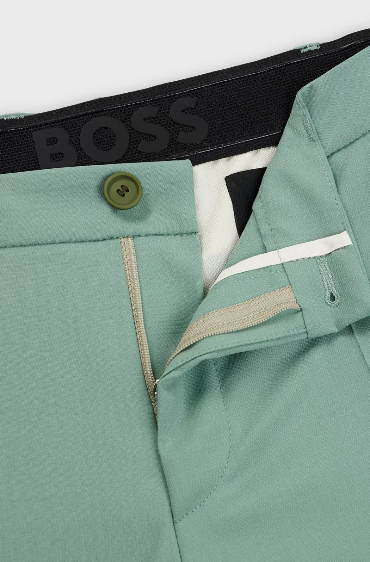 HUGO BOSS Bukser Med Moderne Fit I Performance-stof Af Uldblanding Med Stræk Lysegrøn Best