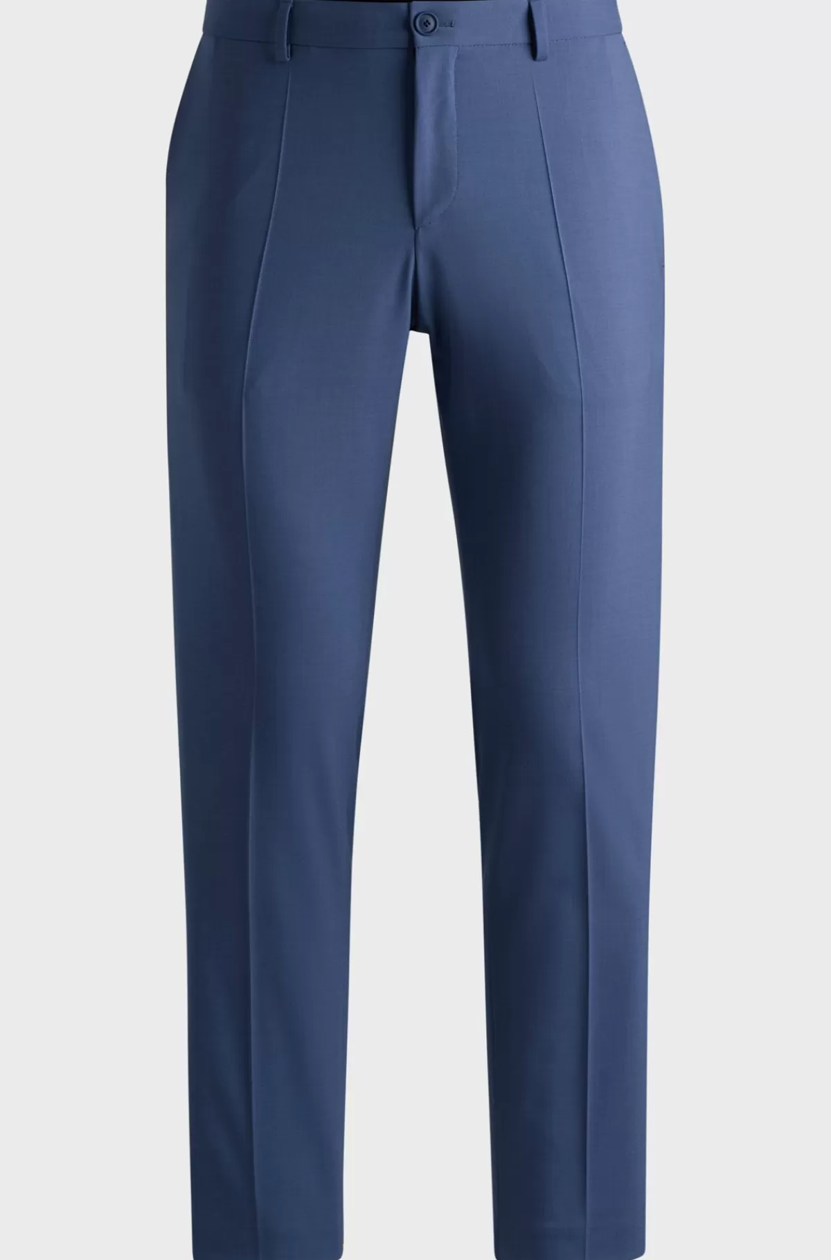 HUGO BOSS Bukser Med Moderne Fit I Performance-stof Af Uldblanding Med Stræk Blå Online