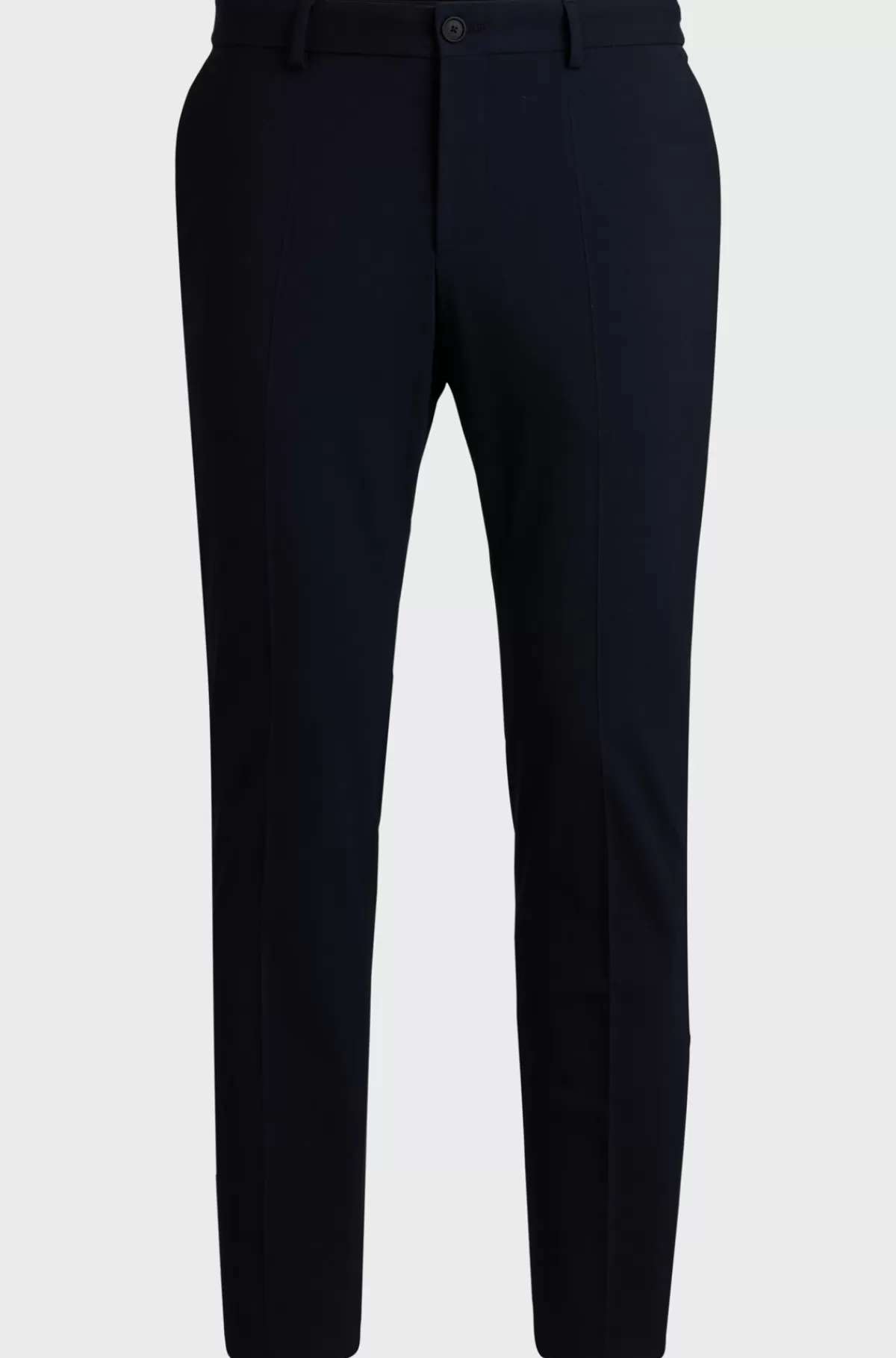 HUGO BOSS Bukser Med Moderne Fit I Performance-stof Af Uldblanding Med Stræk Mørkeblå Hot