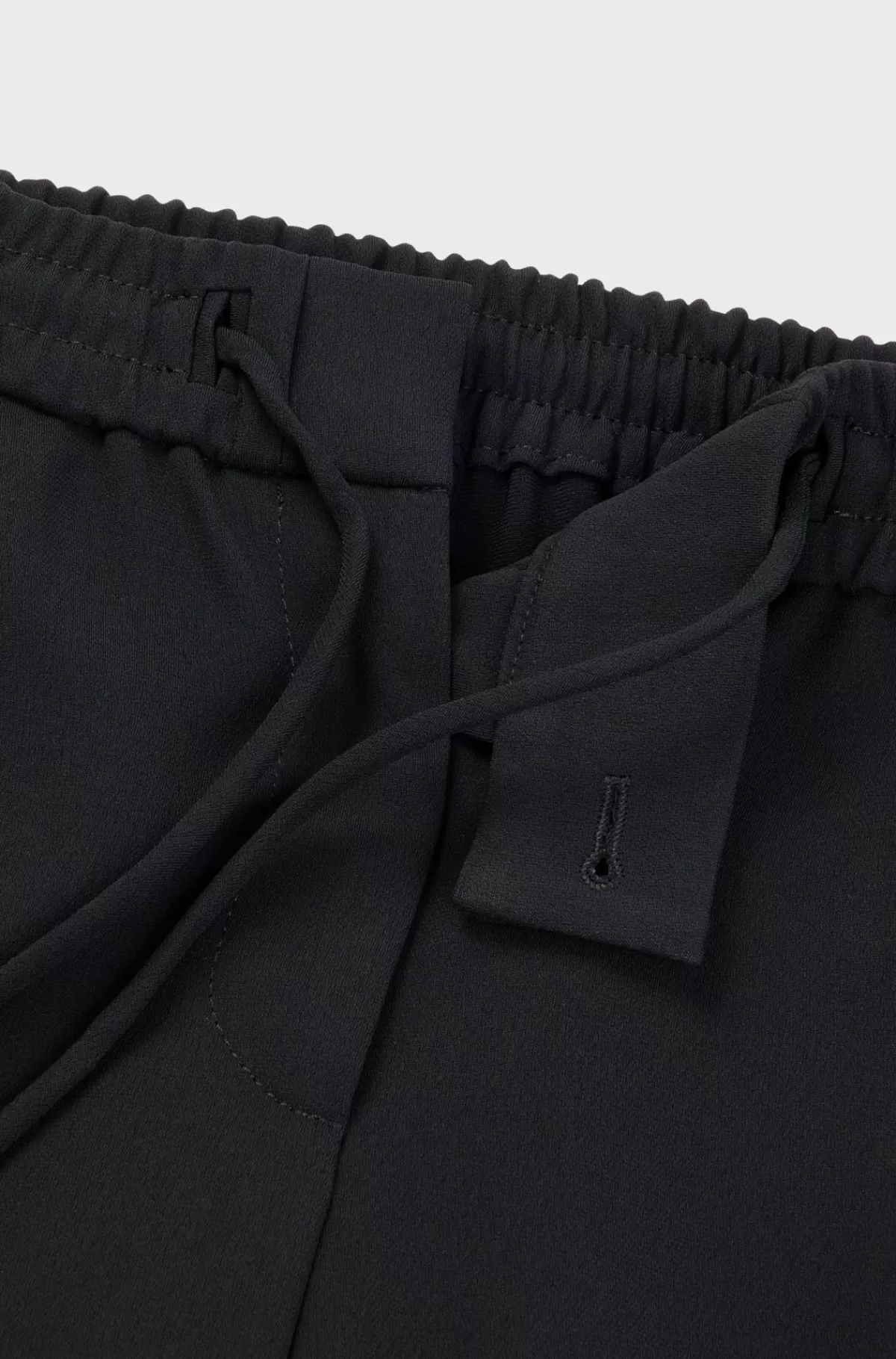 HUGO BOSS Bukser Med Regular Fit, Løbesnor Og Krølfrit Japansk Crepe Sort Best