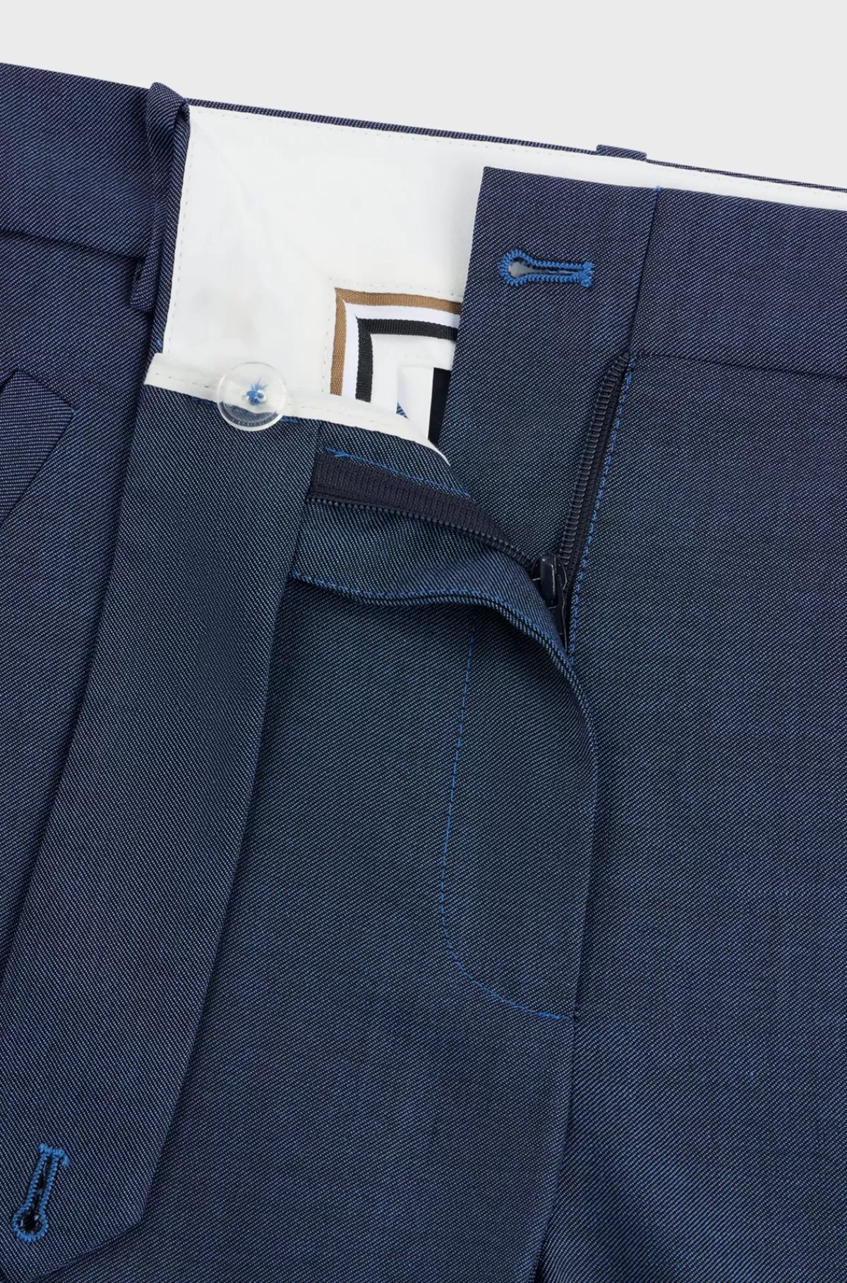 HUGO BOSS Bukser Med Relaxed Fit I Twillvævet Ny Uld Med Denimeffekt Blå Best Sale