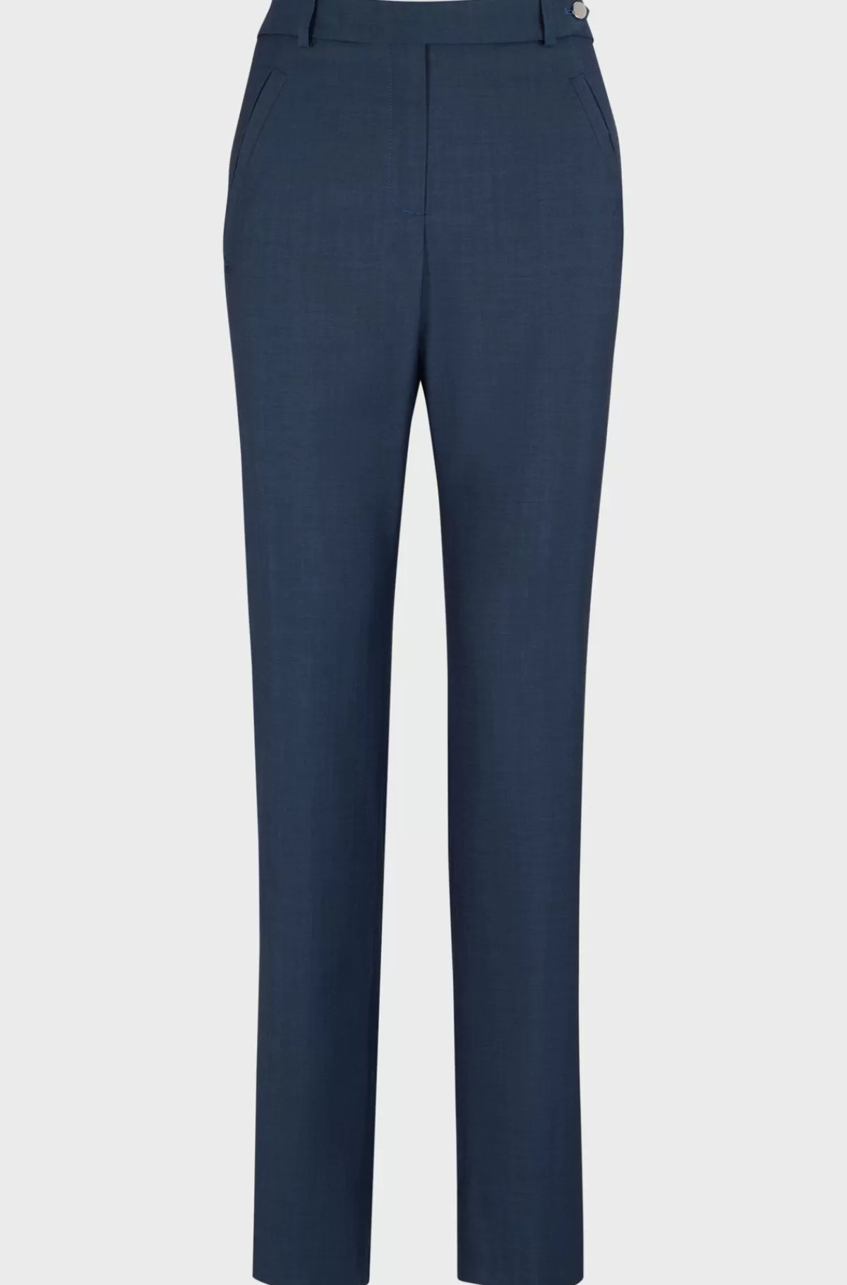 HUGO BOSS Bukser Med Relaxed Fit I Twillvævet Ny Uld Med Denimeffekt Blå Best Sale