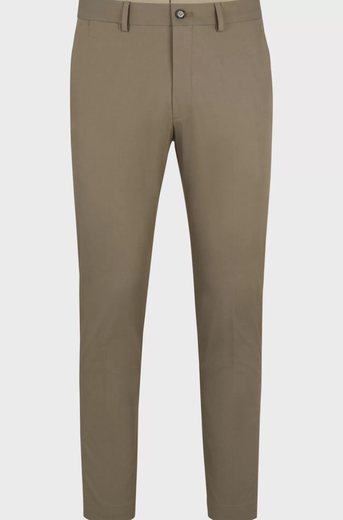 HUGO BOSS Bukser Med Slim Fit I Bomuld Med Stræk Og Silke Beige Sale